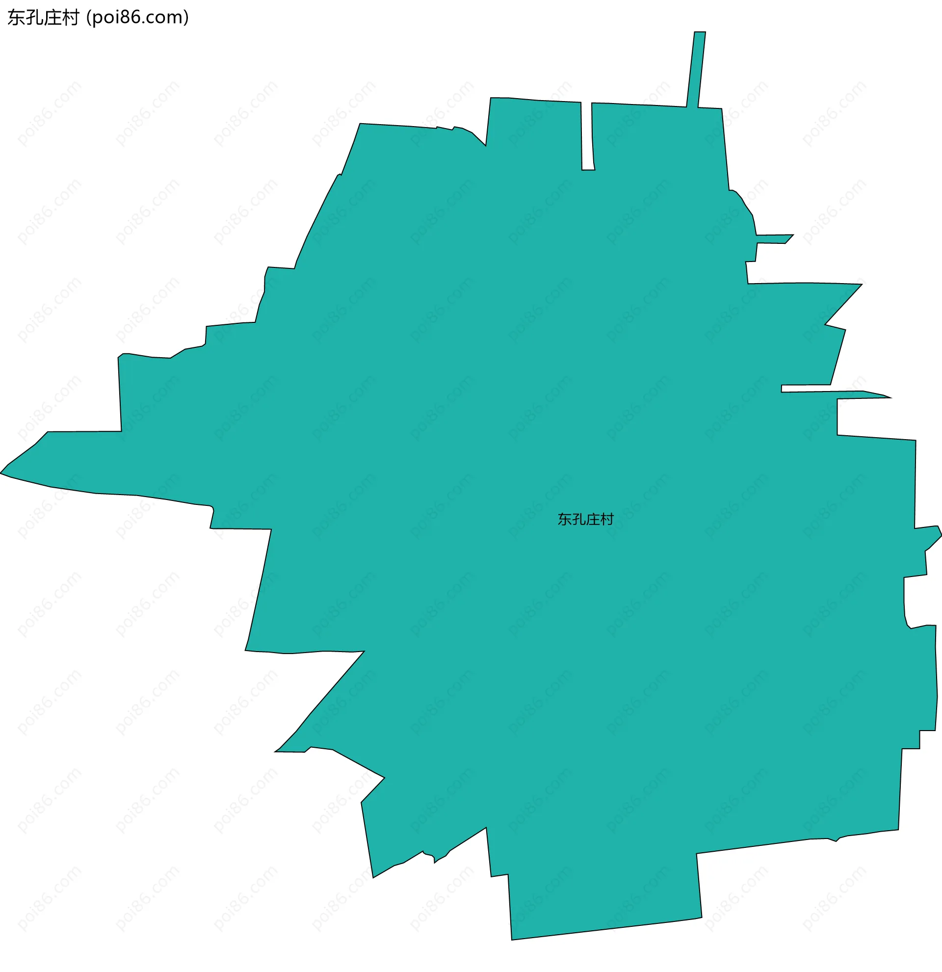 东孔庄村边界地图
