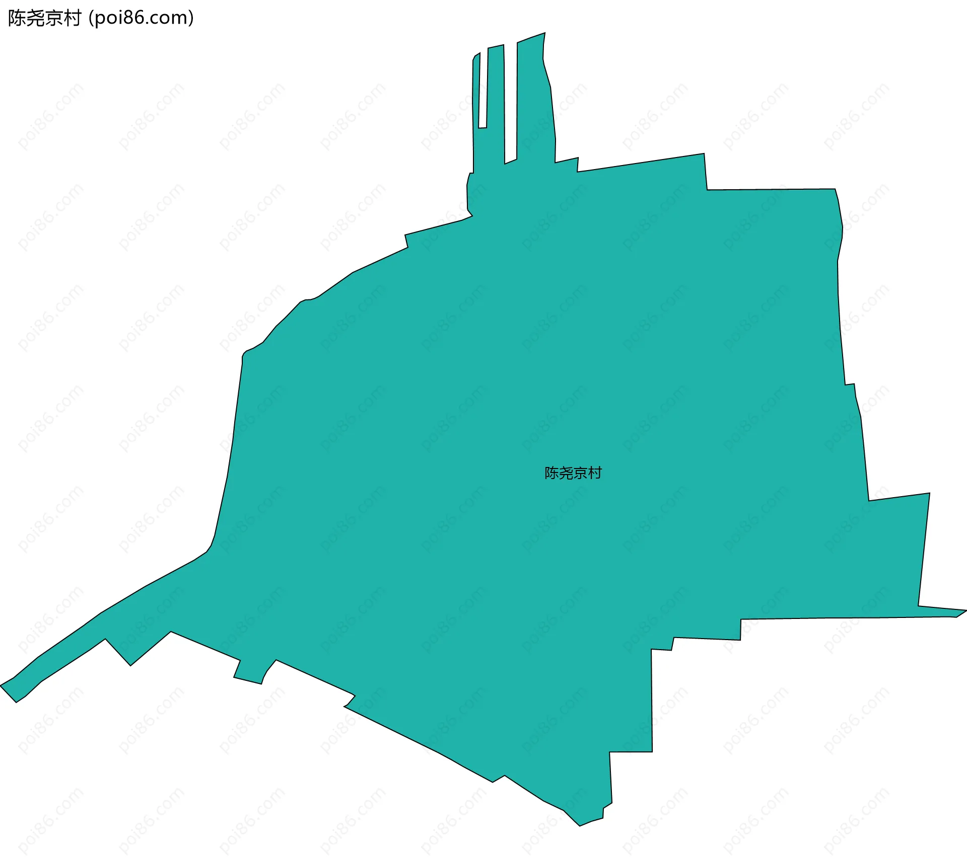 陈尧京村边界地图