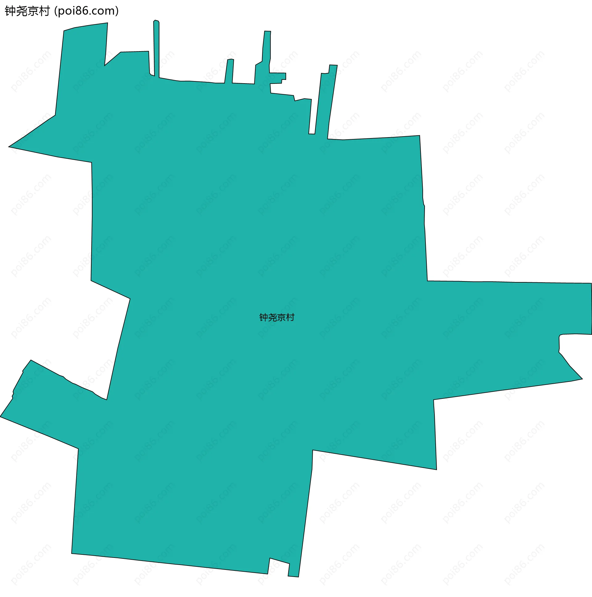 钟尧京村边界地图