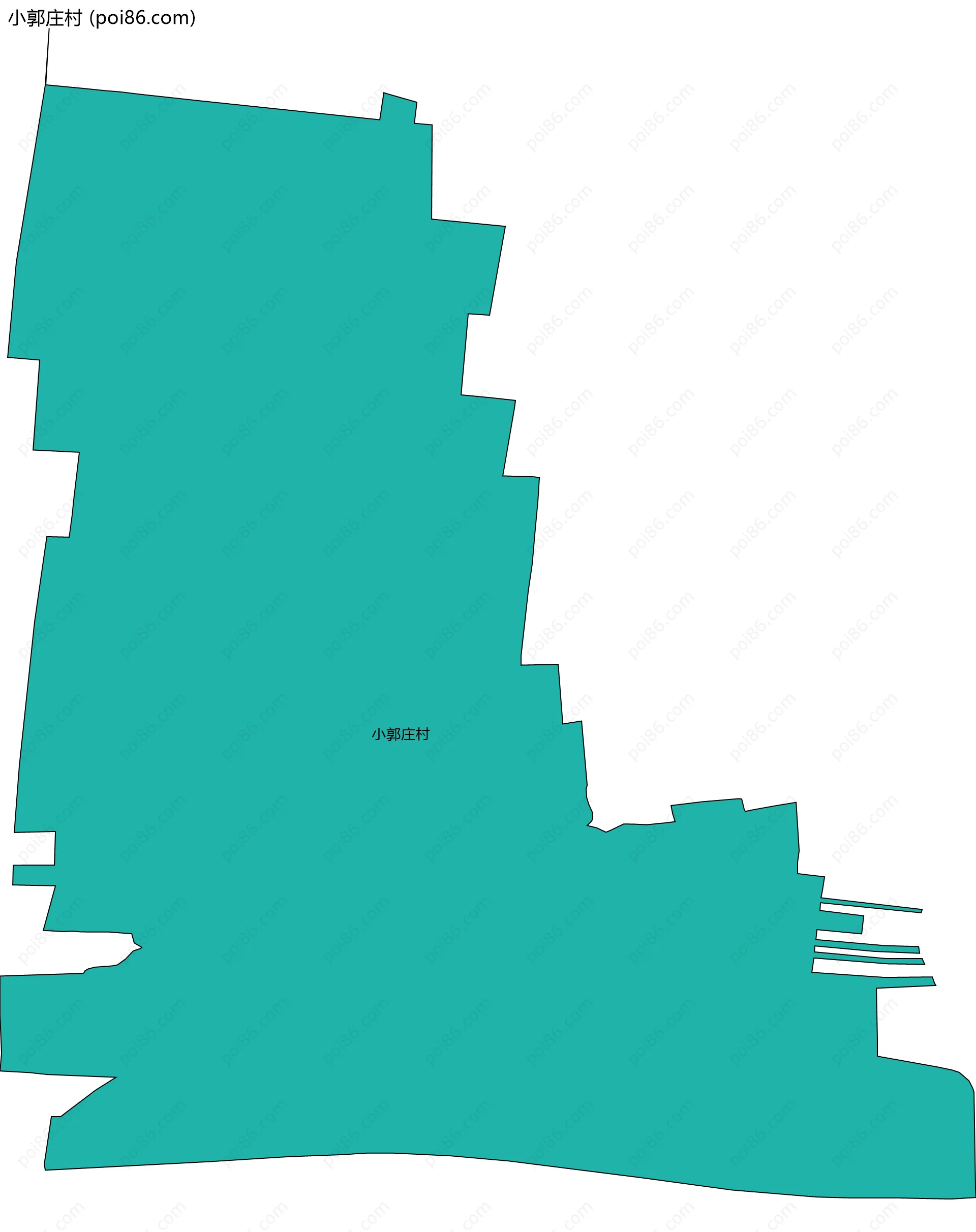 小郭庄村边界地图