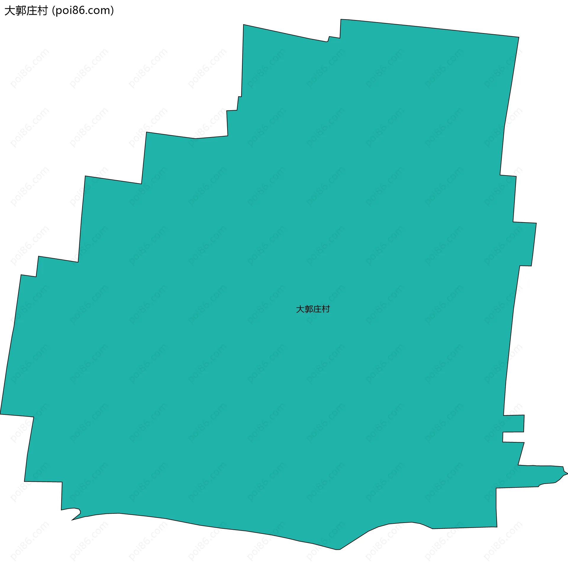 大郭庄村边界地图