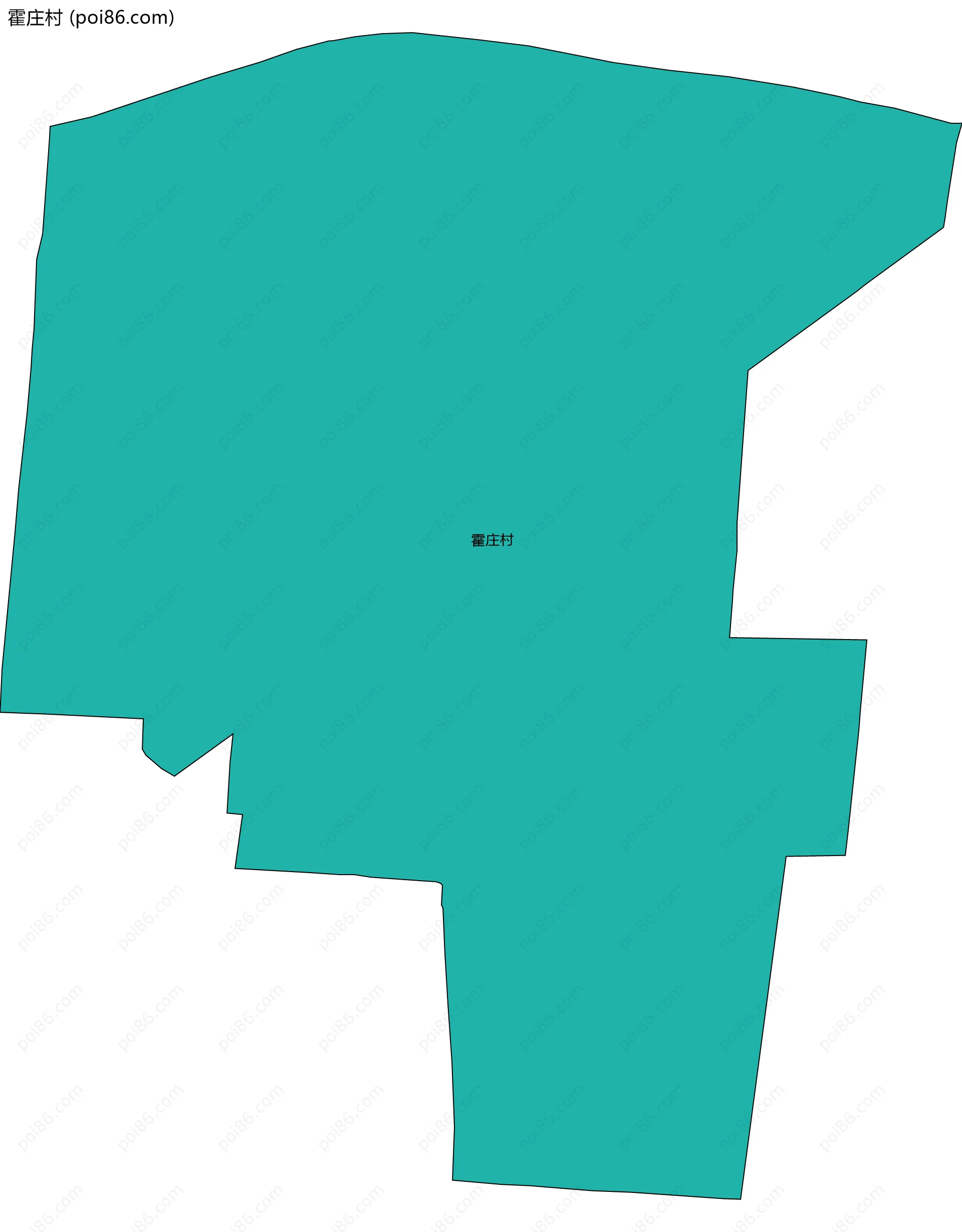 霍庄村边界地图