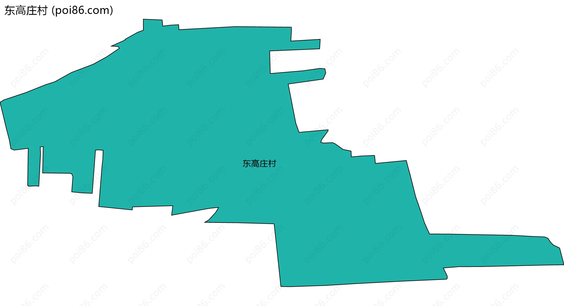 东高庄村边界地图