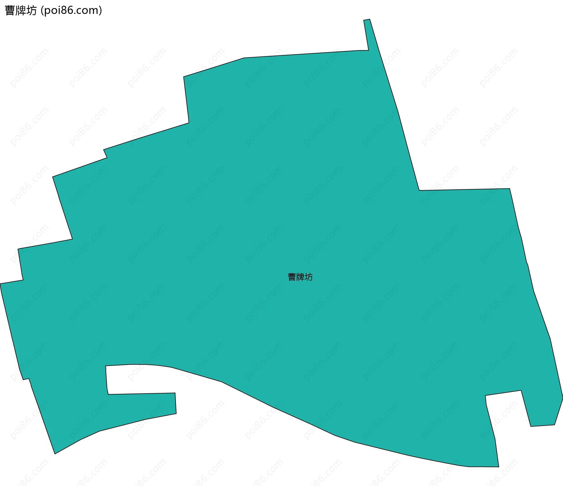 曹牌坊边界地图