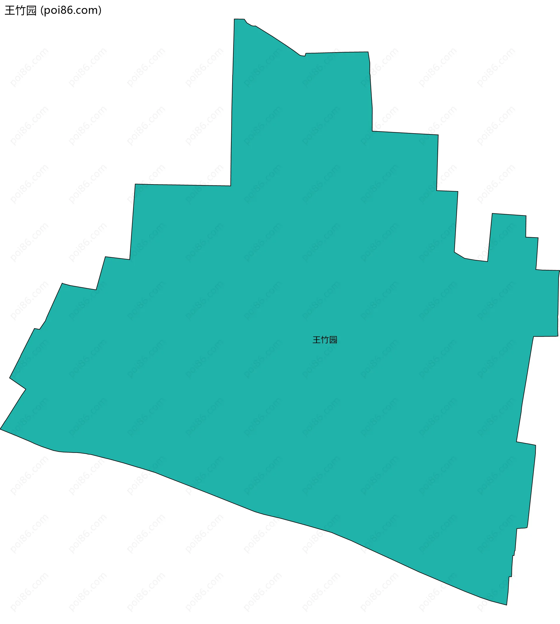 王竹园边界地图