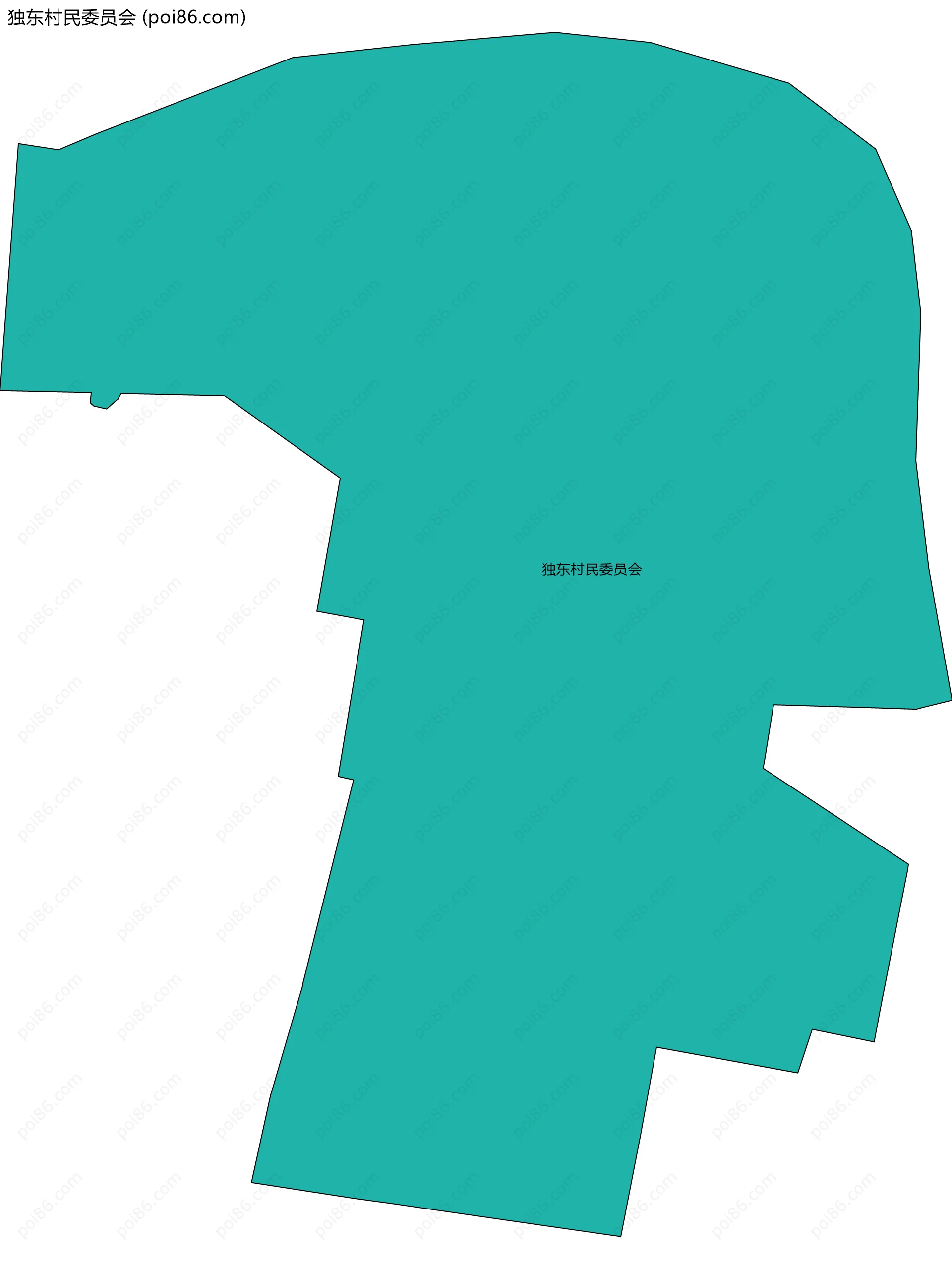 独东村民委员会边界地图