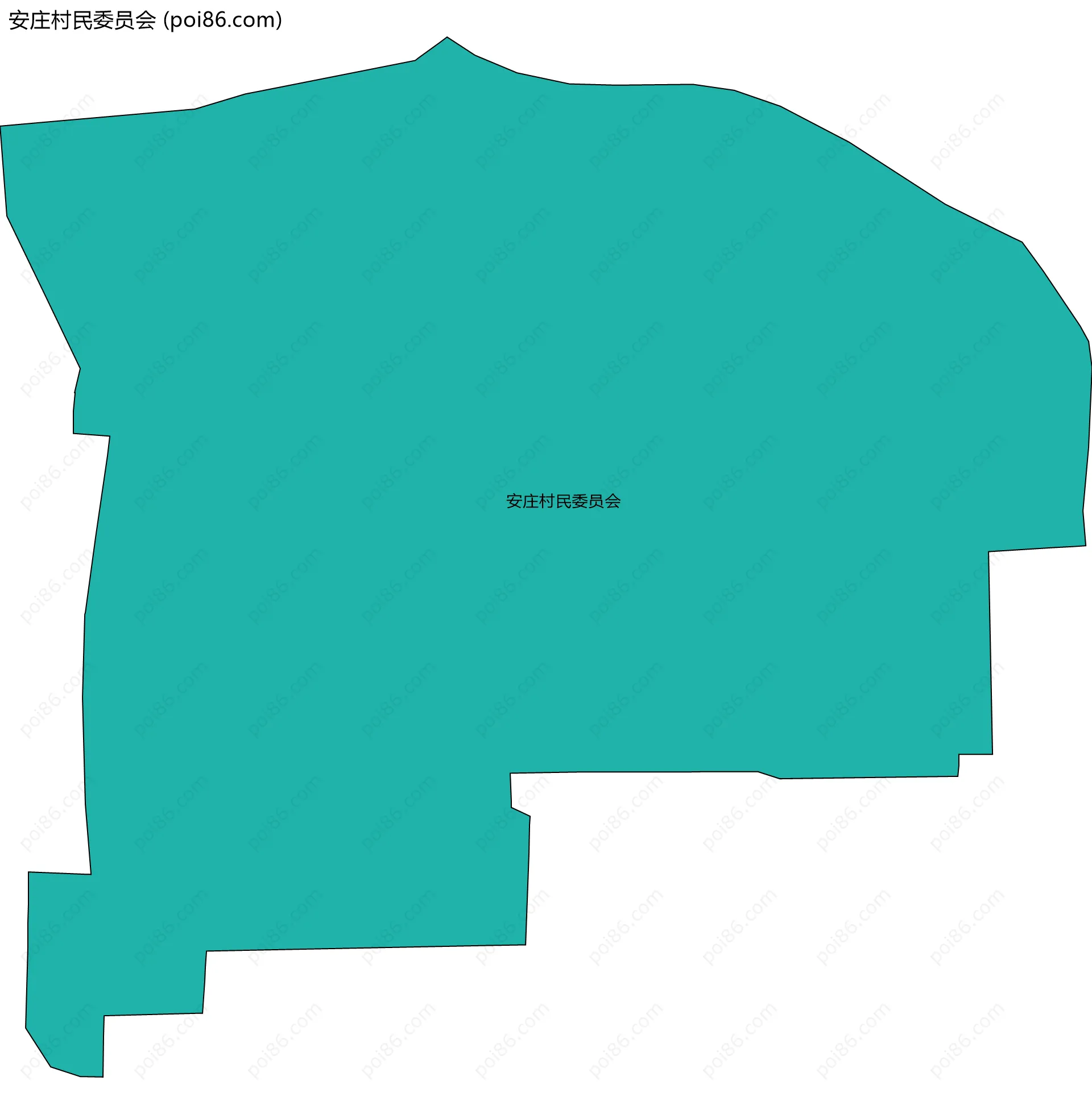 安庄村民委员会边界地图