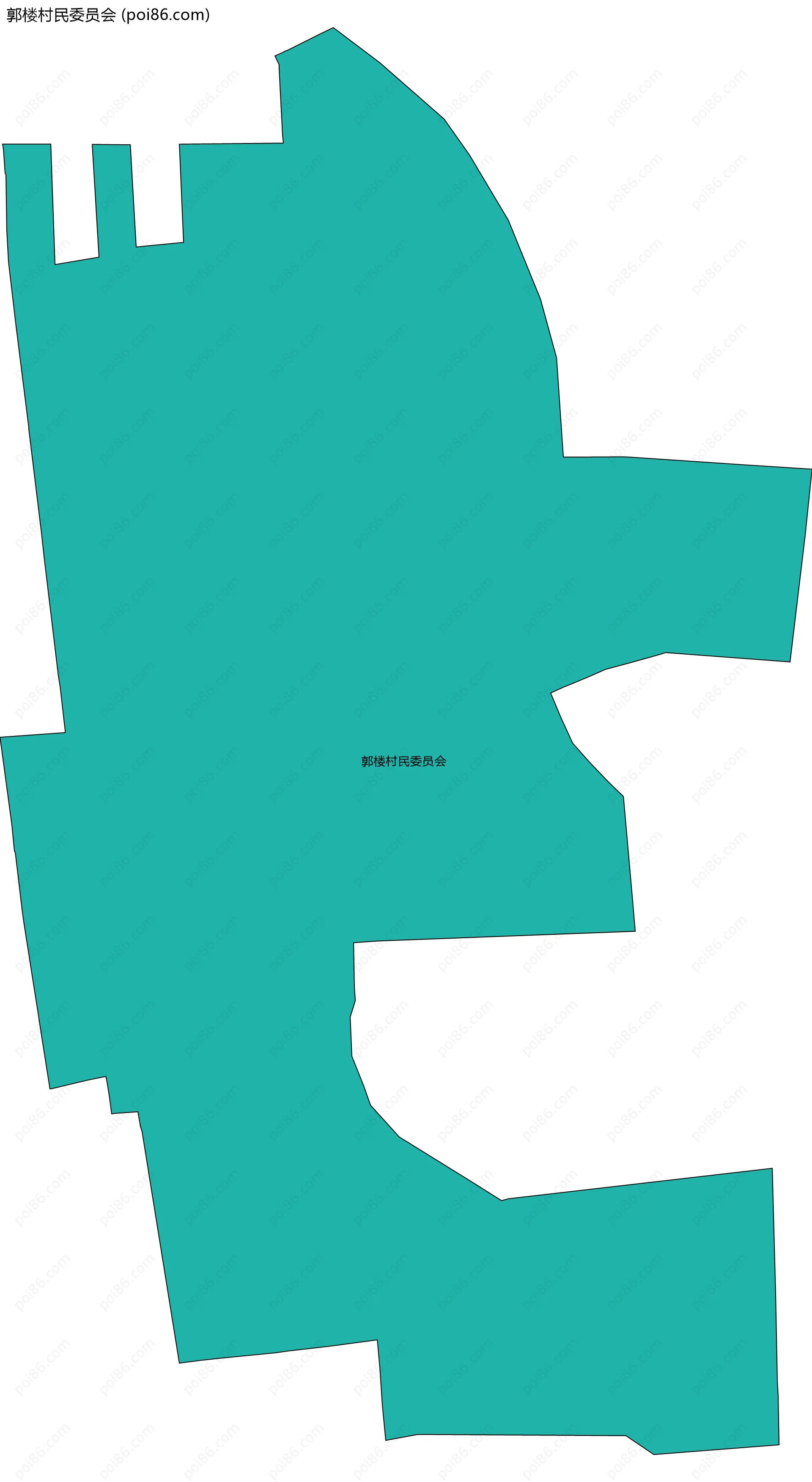 郭楼村民委员会边界地图