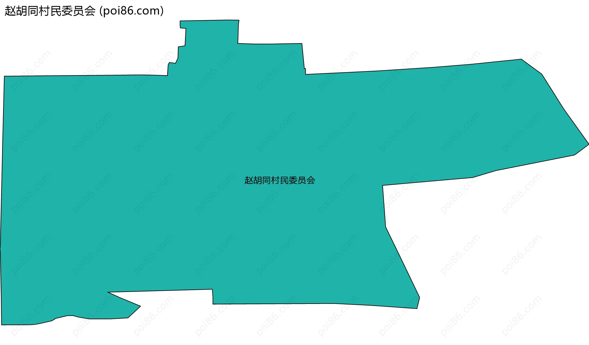 赵胡同村民委员会边界地图