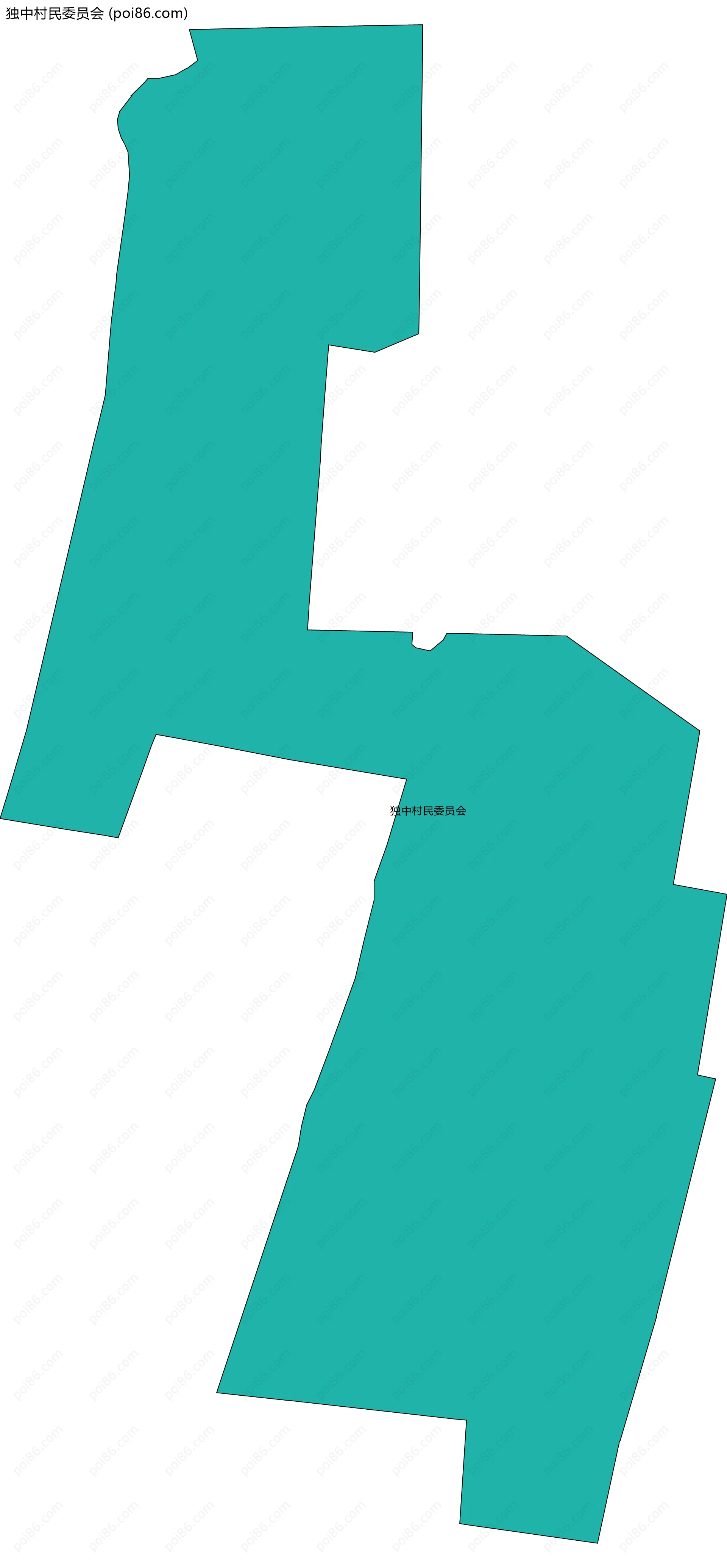 独中村民委员会边界地图