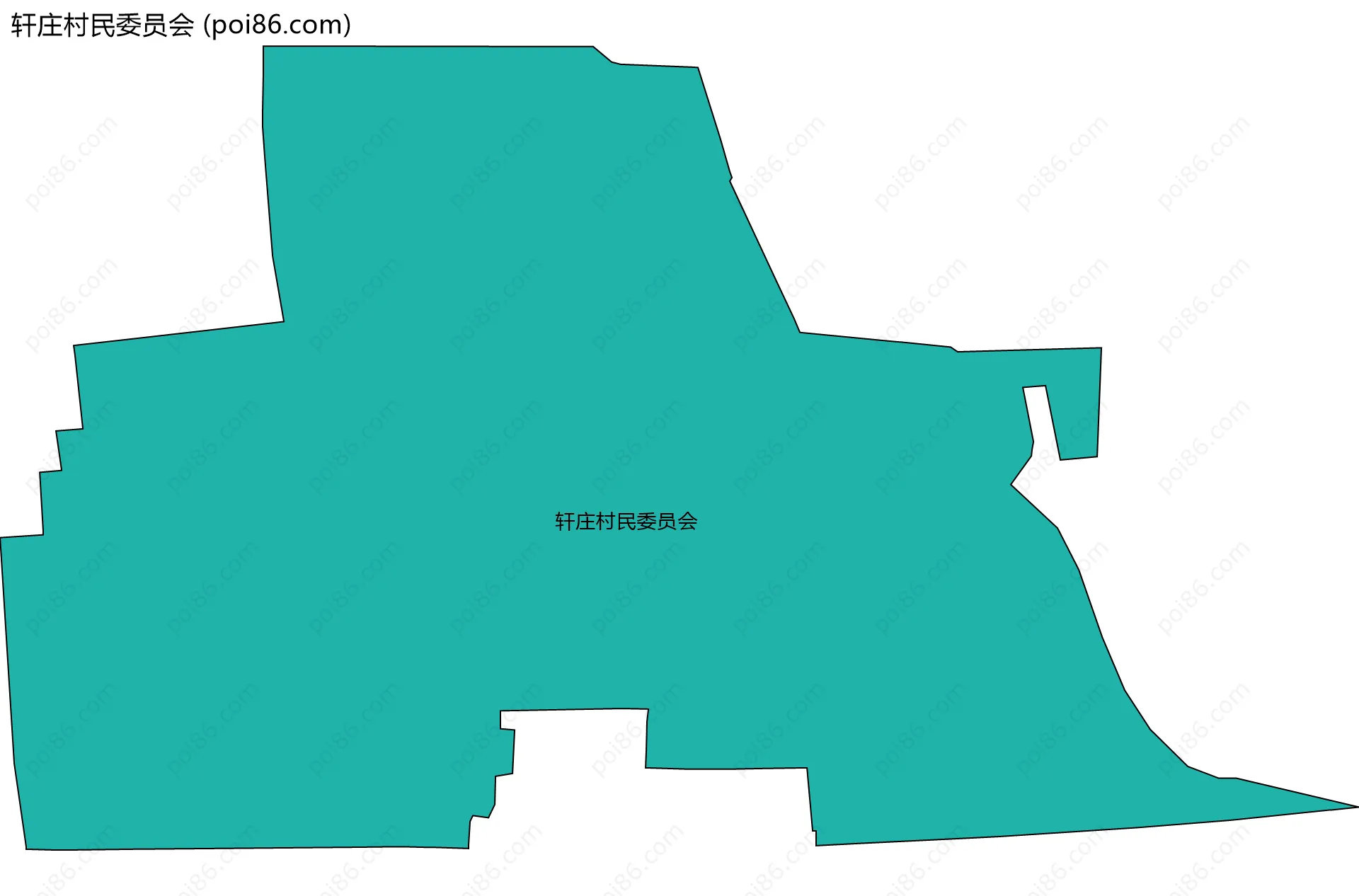轩庄村民委员会边界地图
