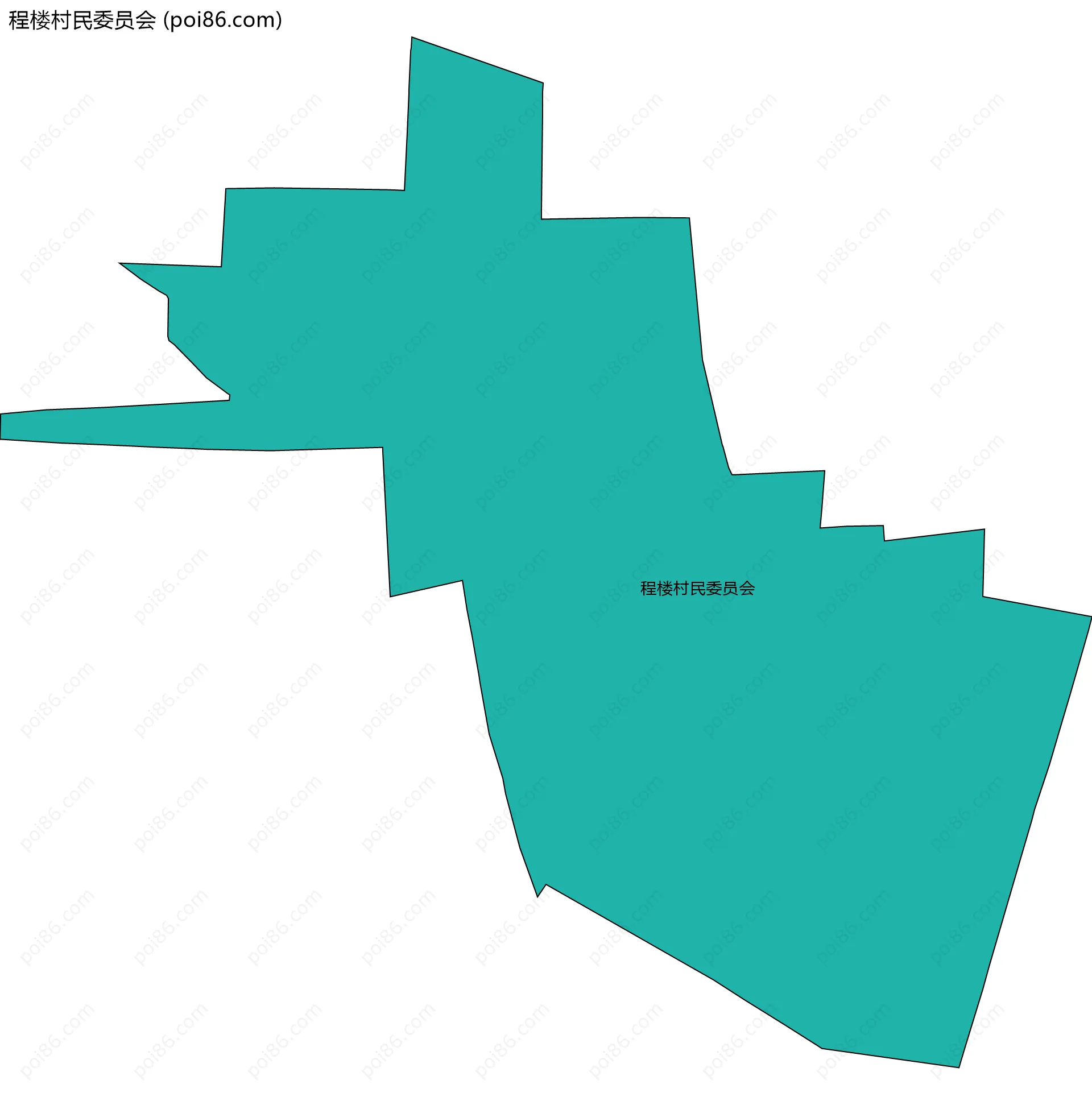程楼村民委员会边界地图