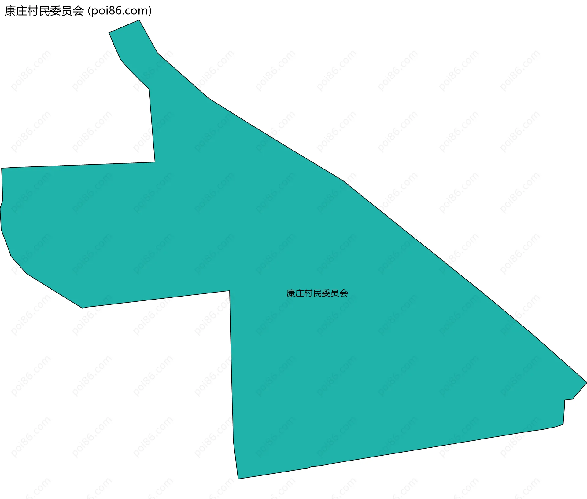 康庄村民委员会边界地图