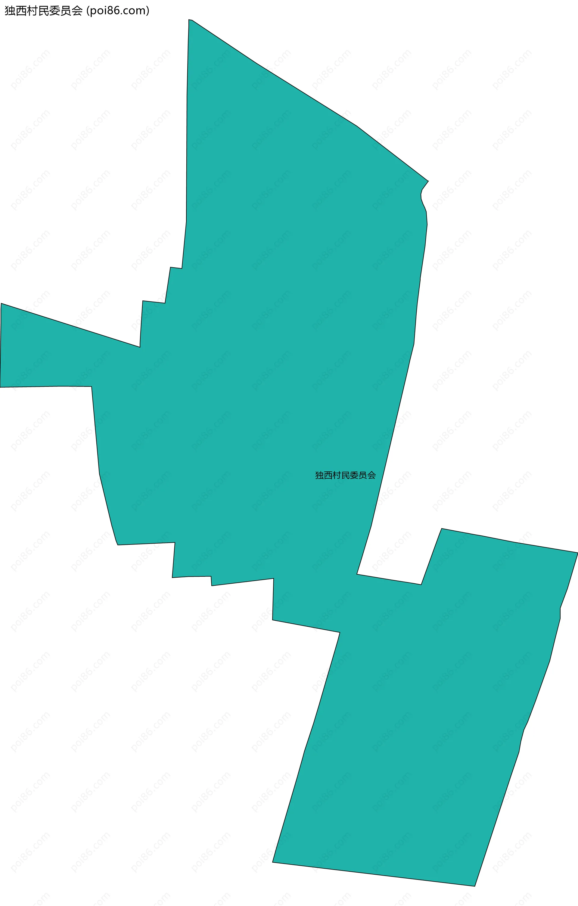 独西村民委员会边界地图