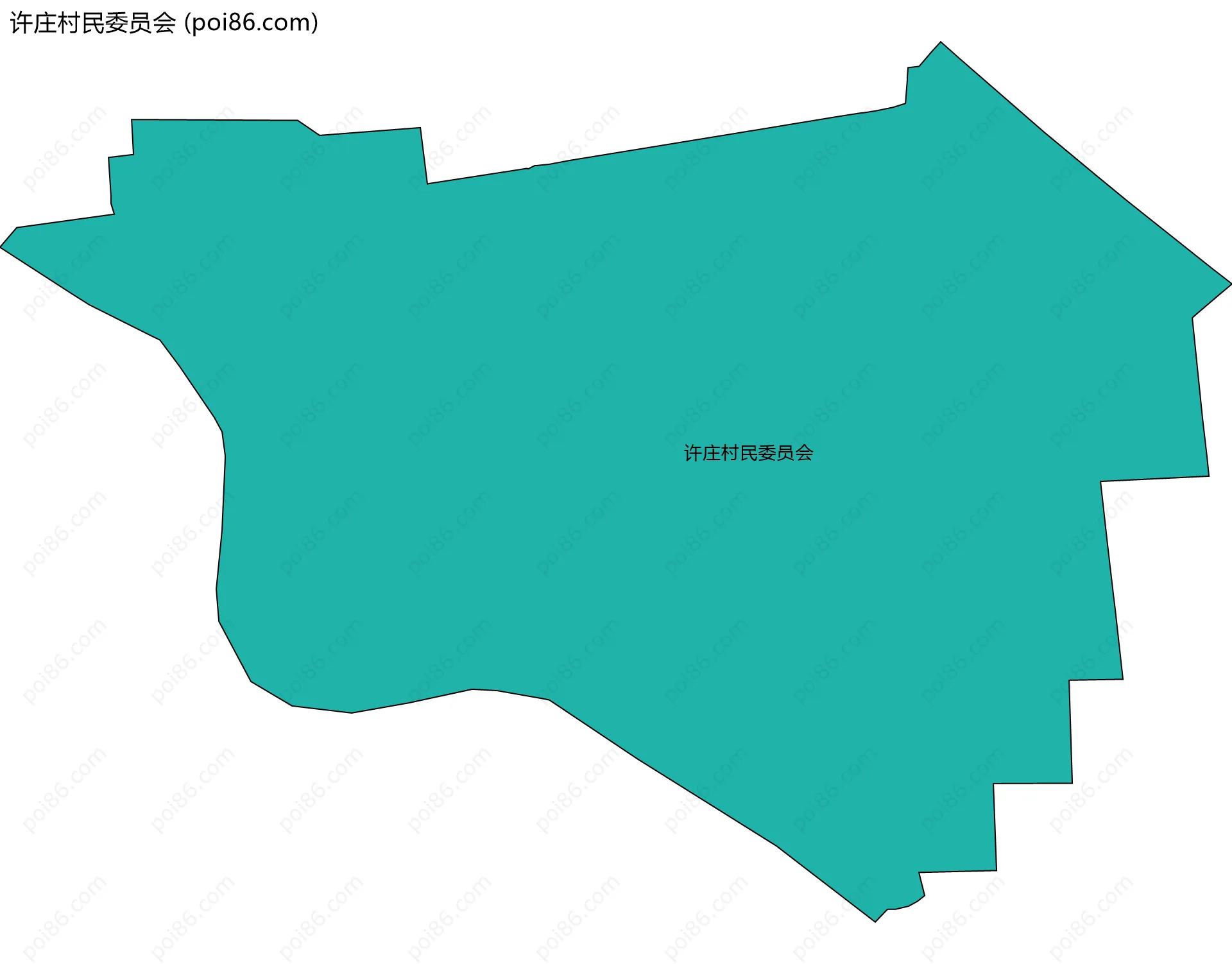 许庄村民委员会边界地图