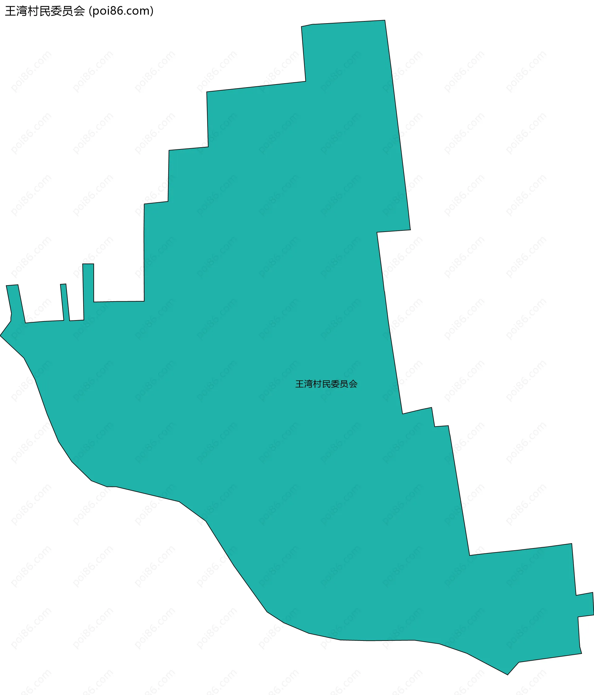 王湾村民委员会边界地图