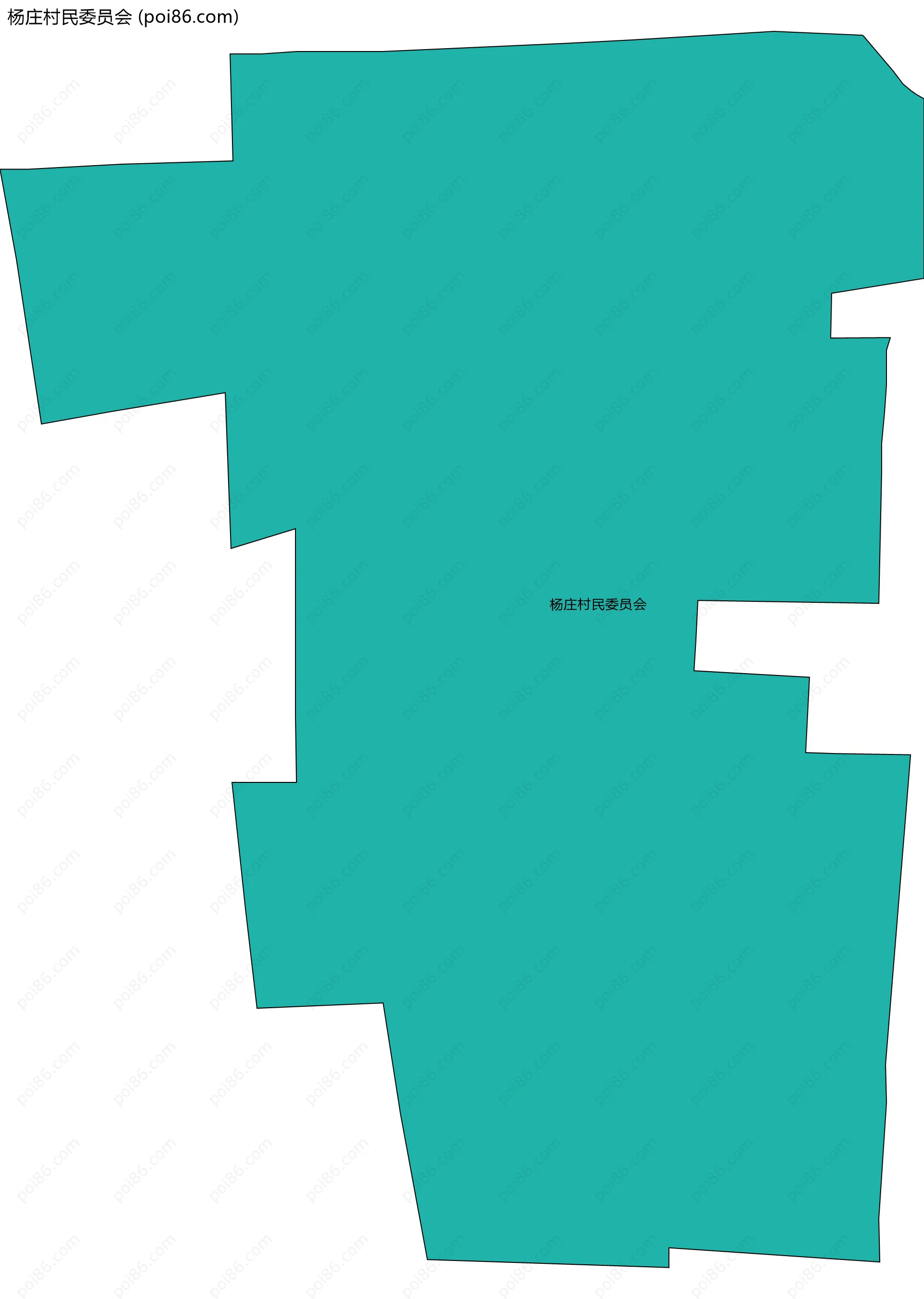 杨庄村民委员会边界地图