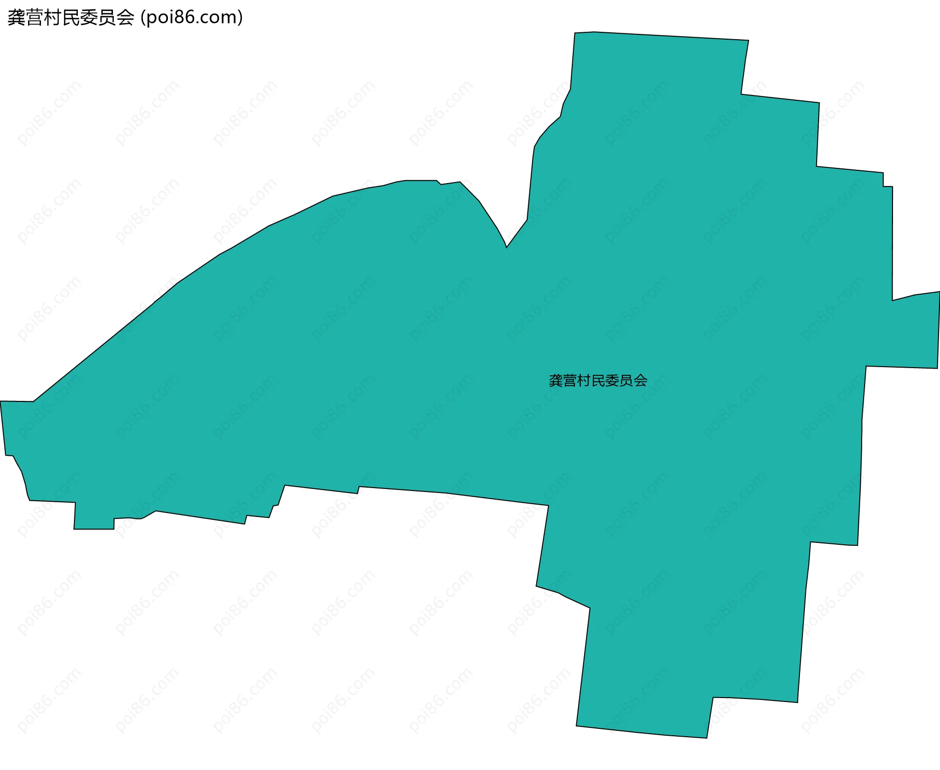 龚营村民委员会边界地图