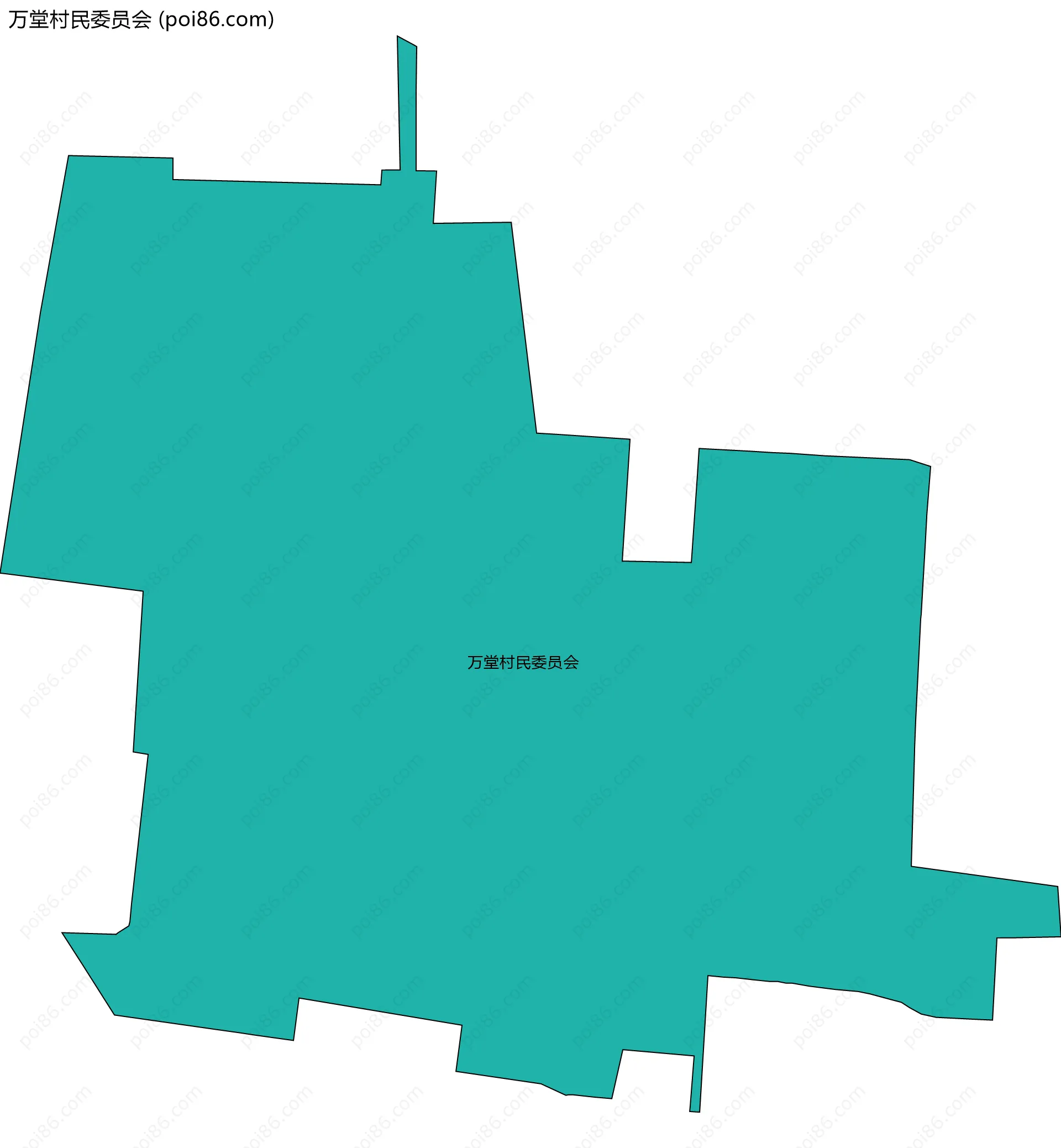 万堂村民委员会边界地图
