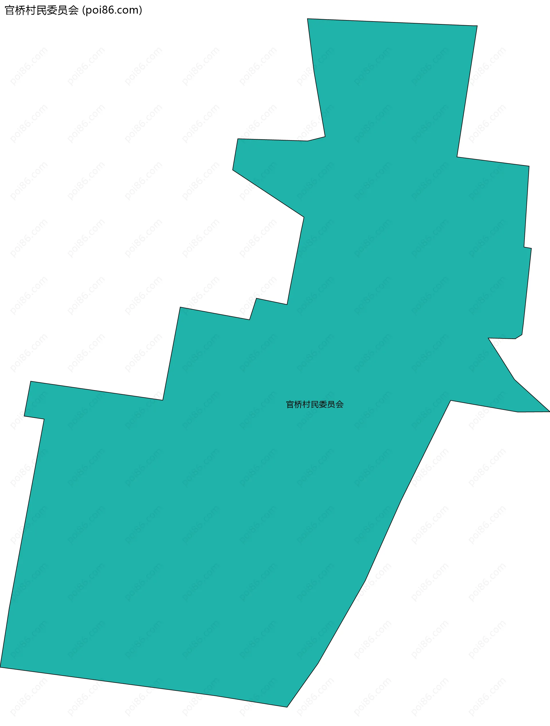 官桥村民委员会边界地图