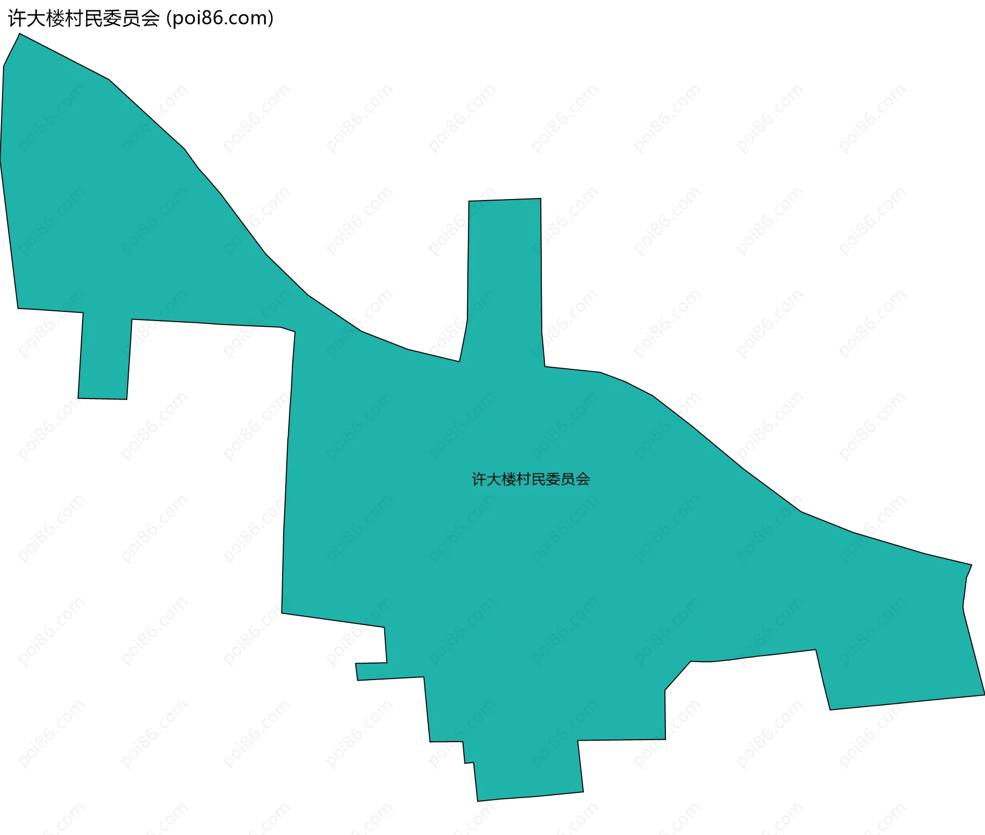 许大楼村民委员会边界地图