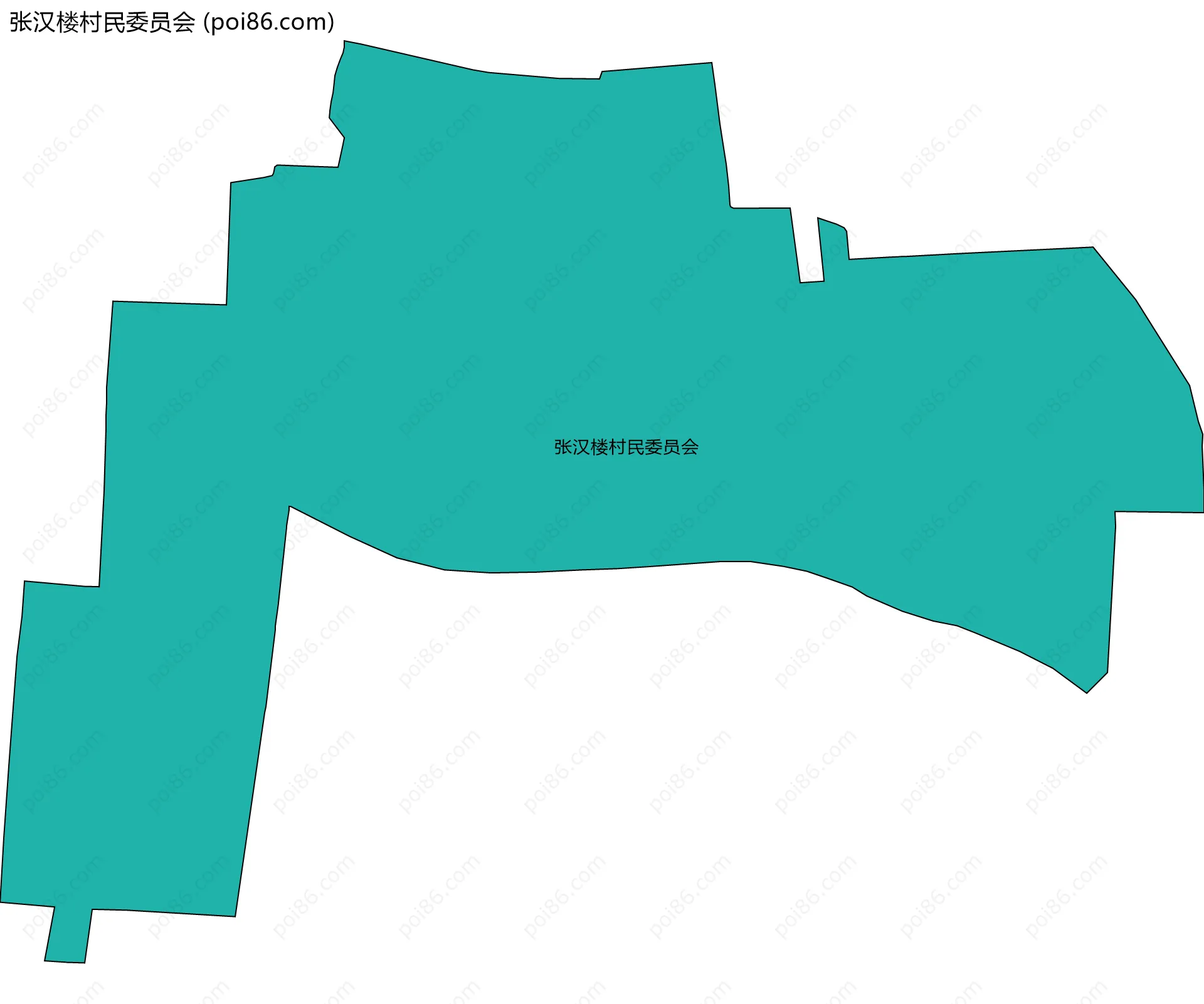 张汉楼村民委员会边界地图