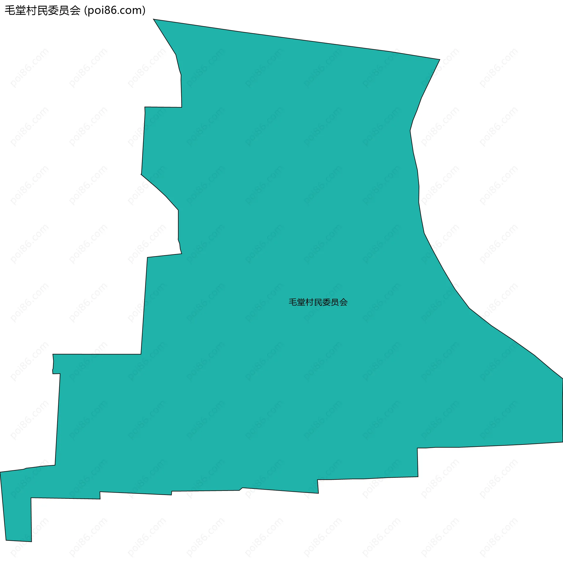 毛堂村民委员会边界地图