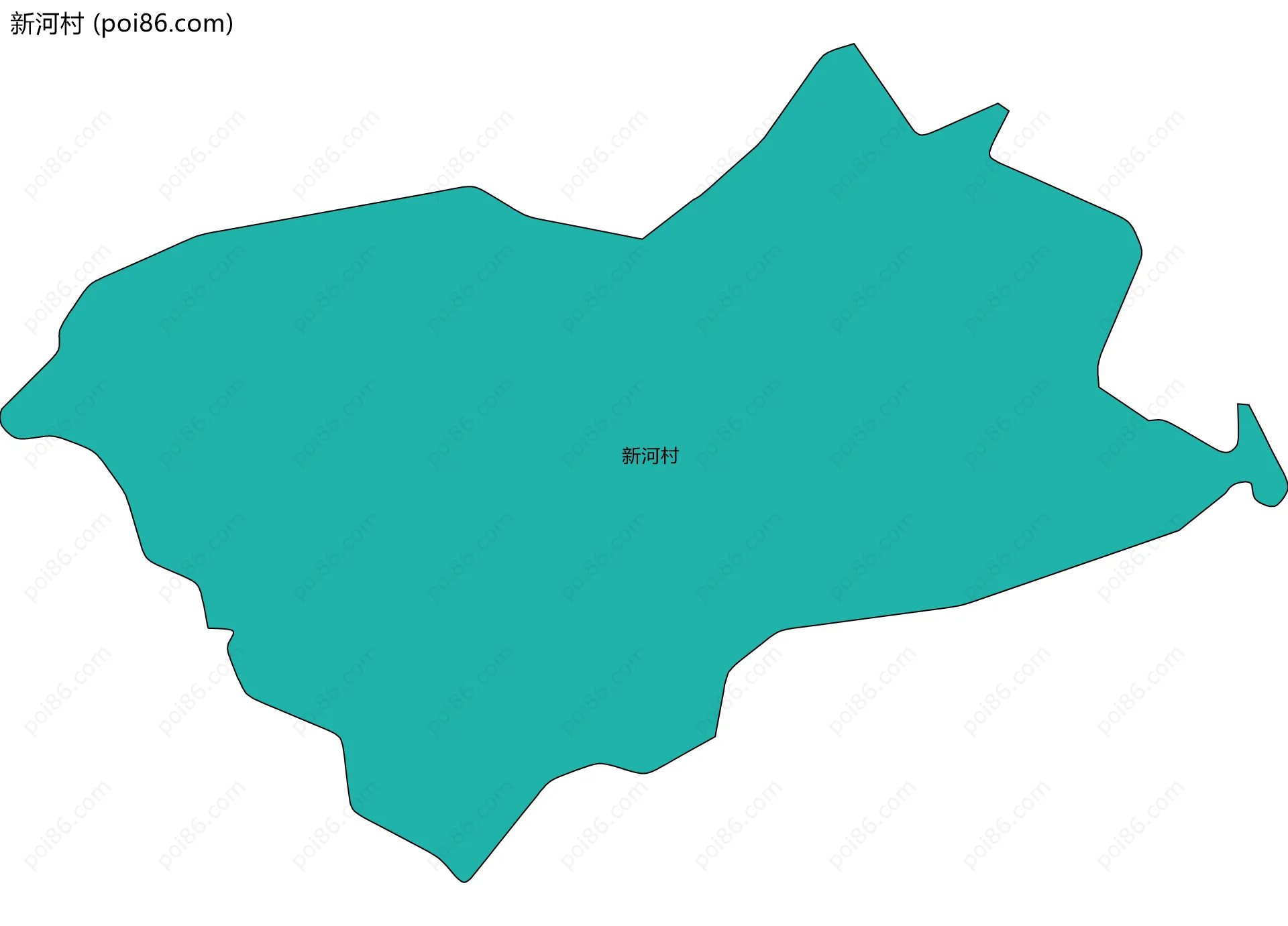 新河村边界地图