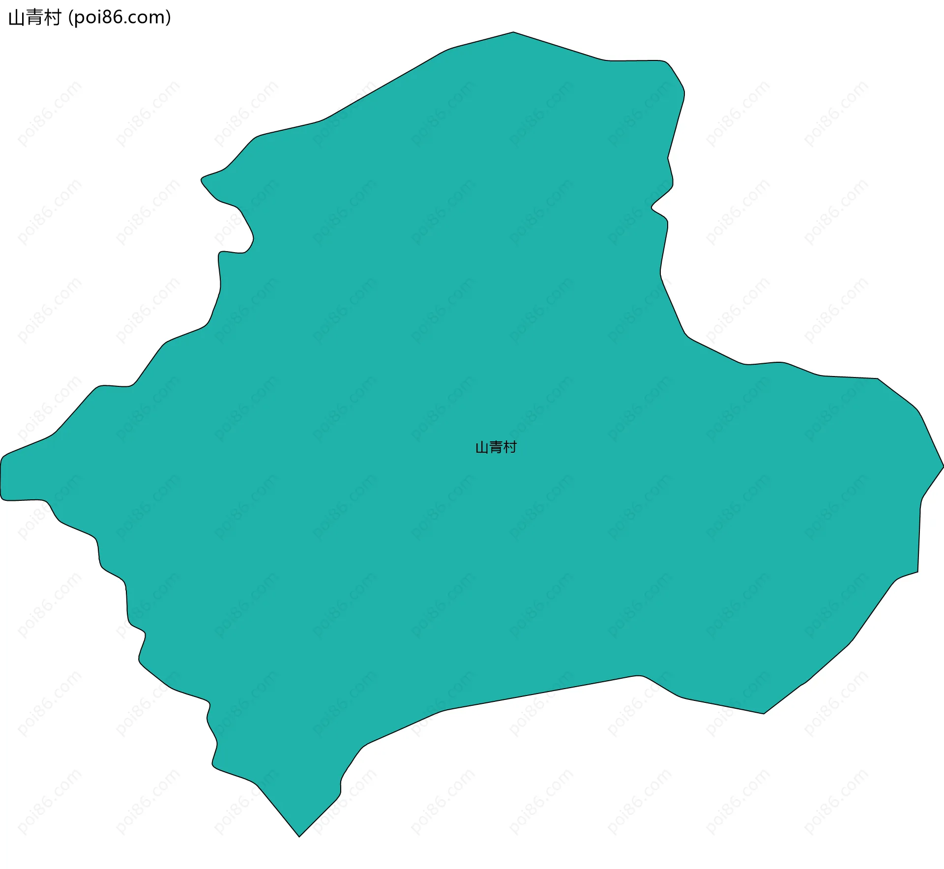 山青村边界地图
