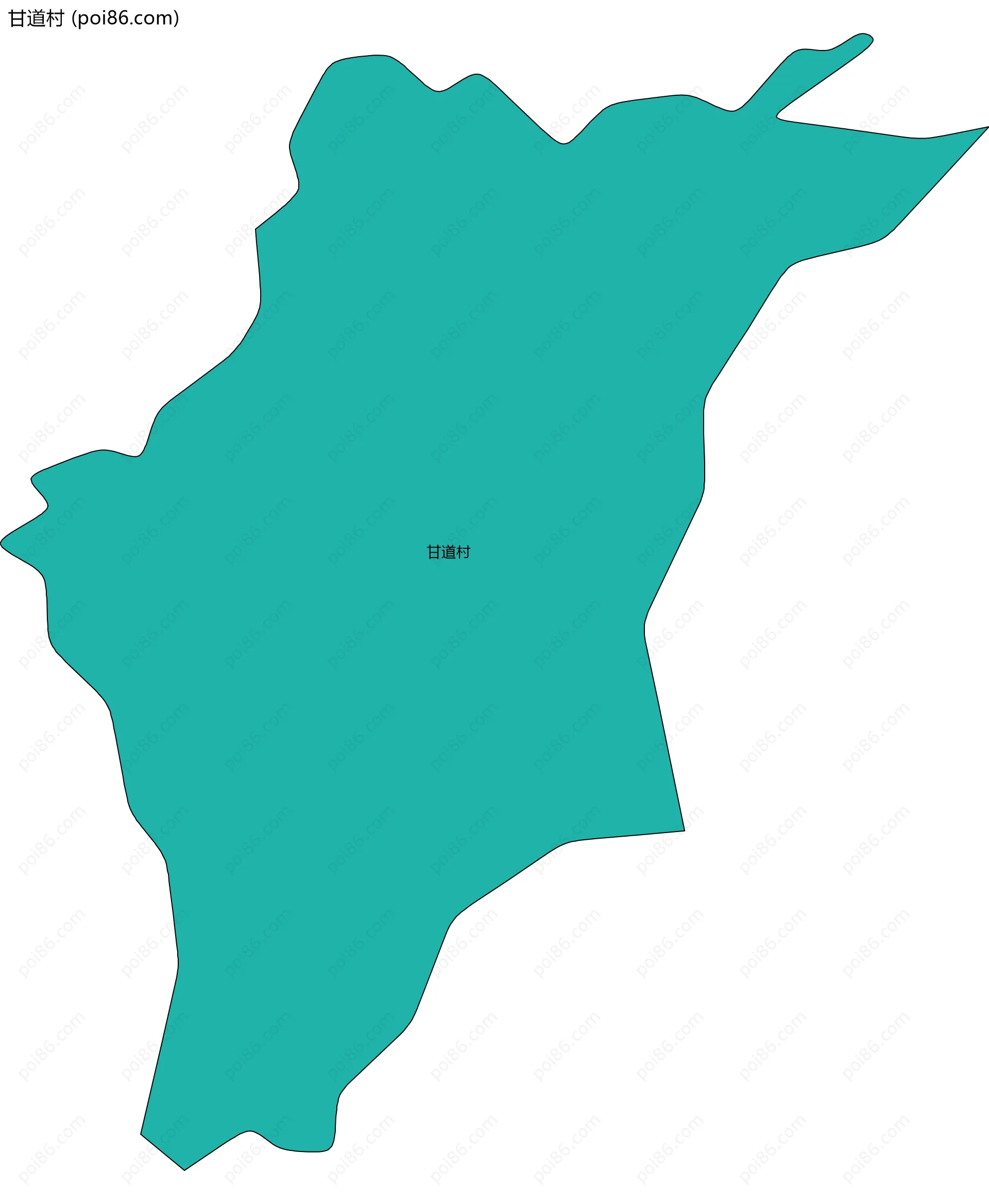 甘道村边界地图