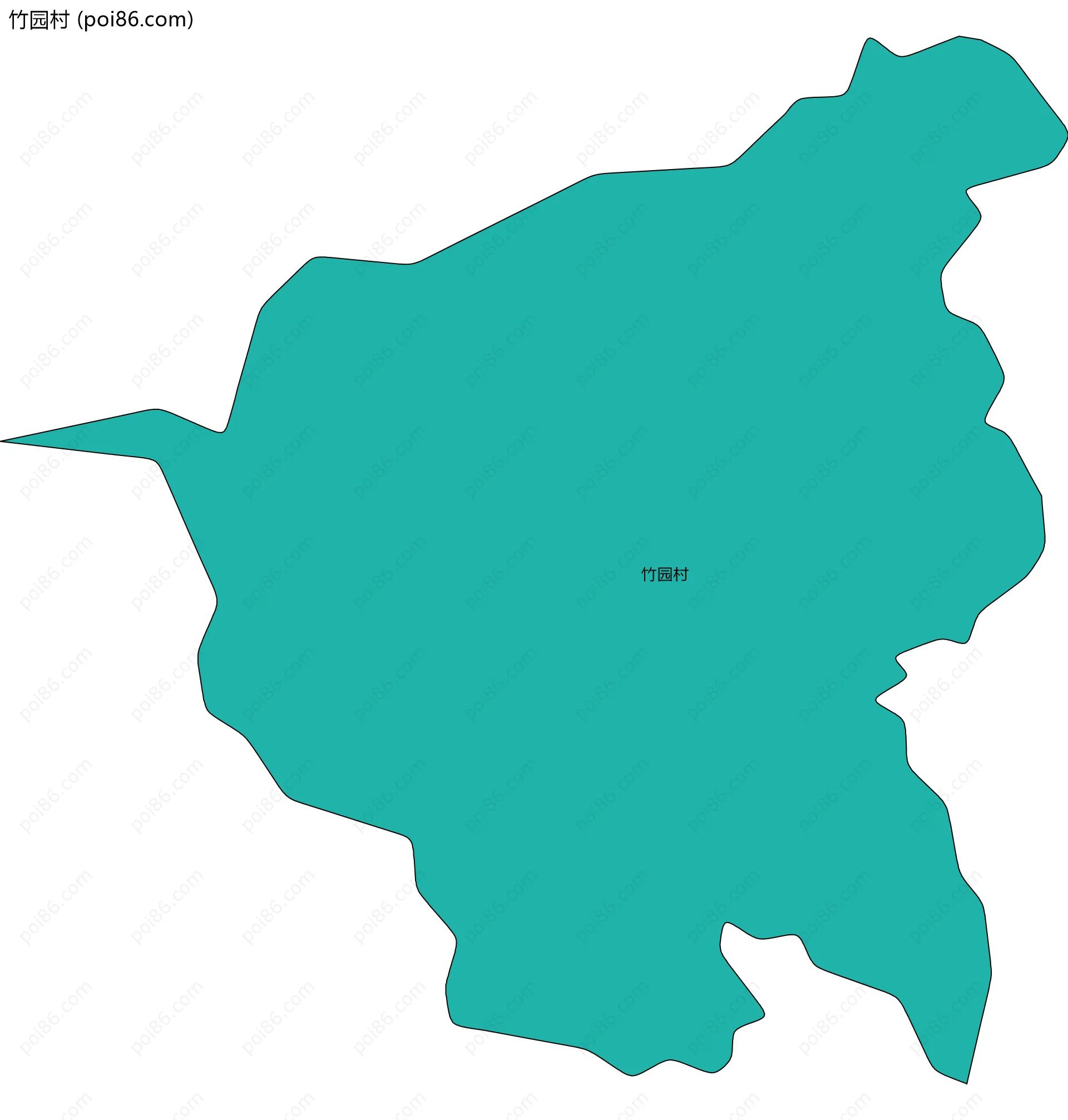 竹园村边界地图