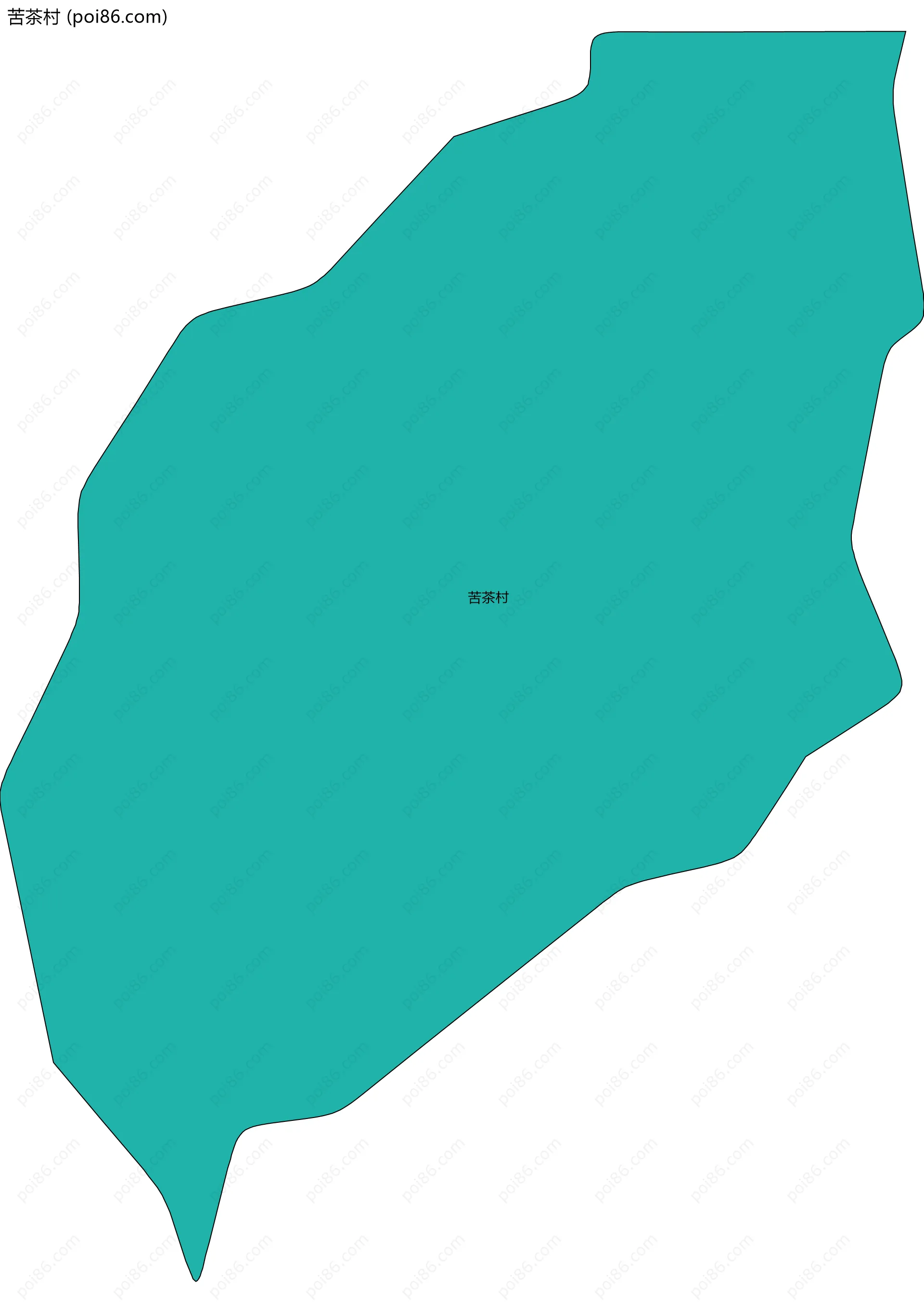 苦茶村边界地图