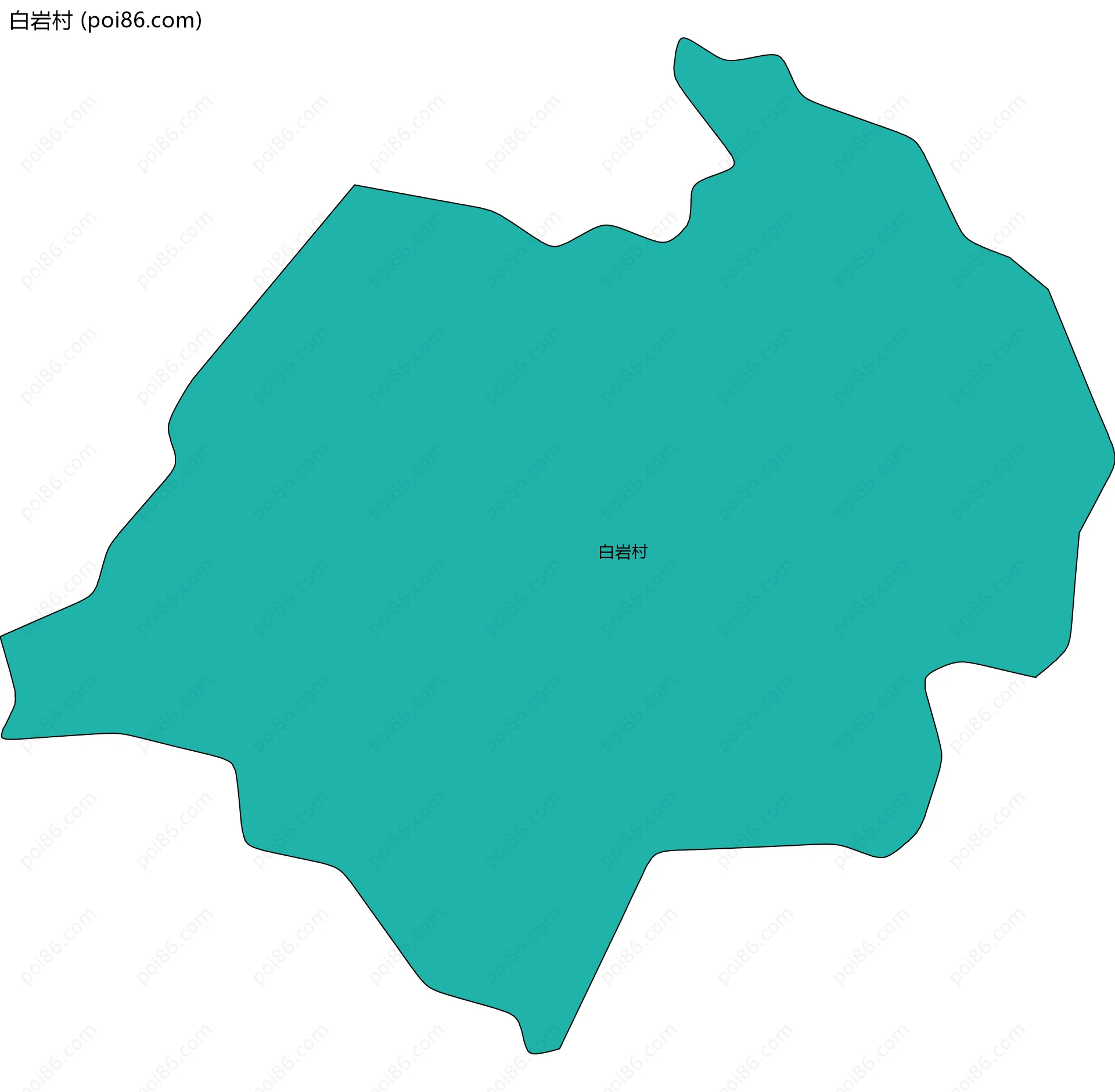 白岩村边界地图