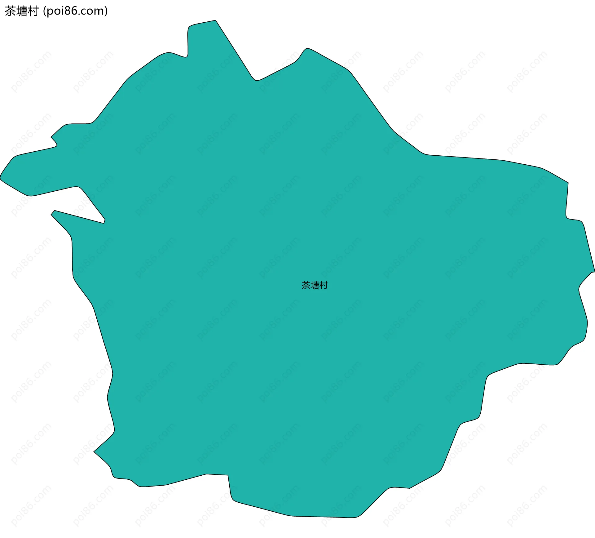 茶塘村边界地图