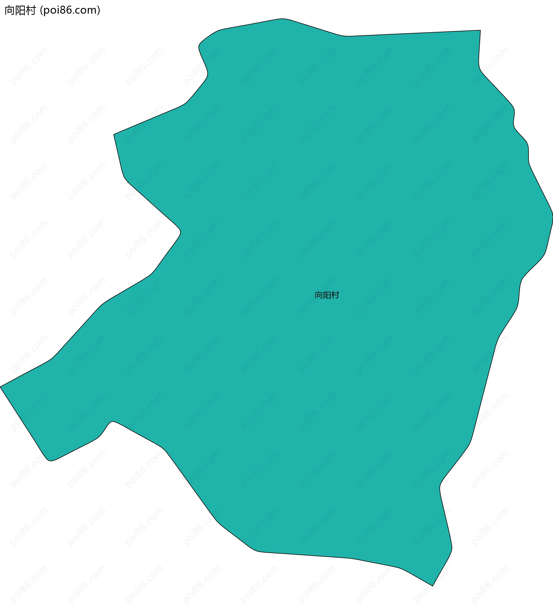 向阳村边界地图