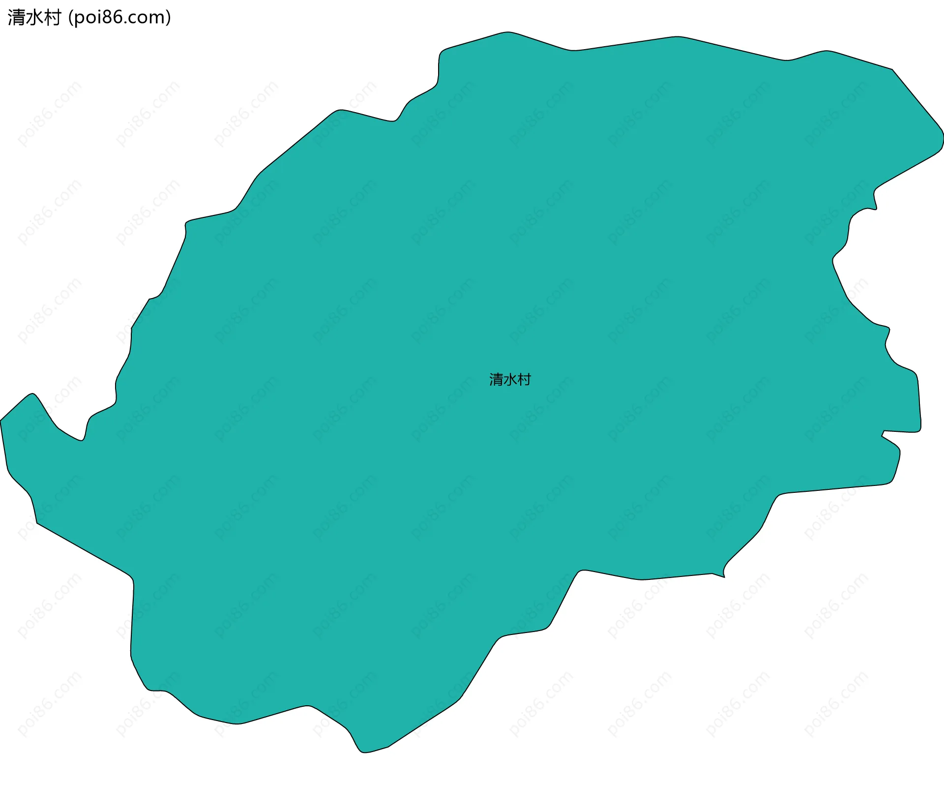 清水村边界地图