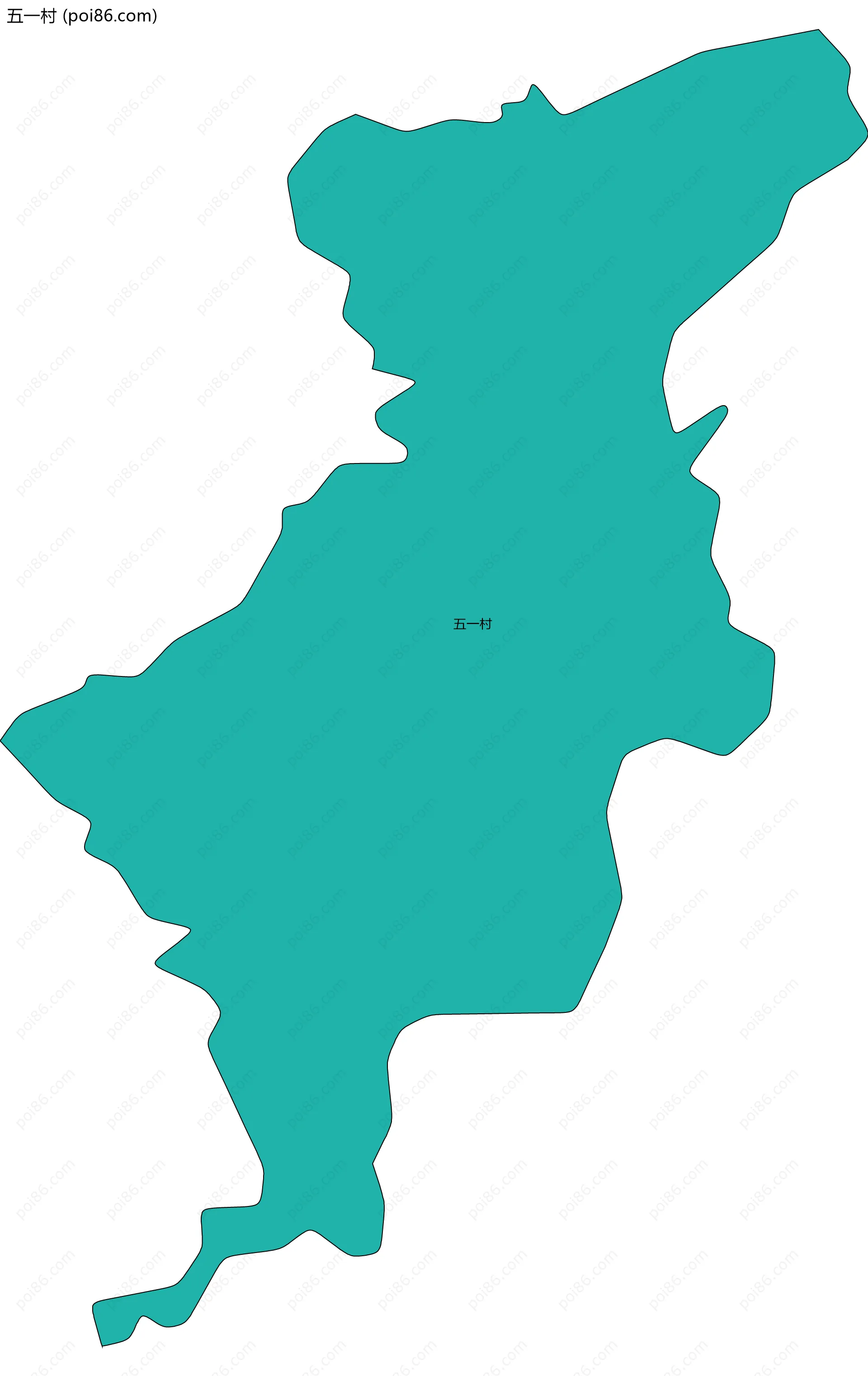 五一村边界地图