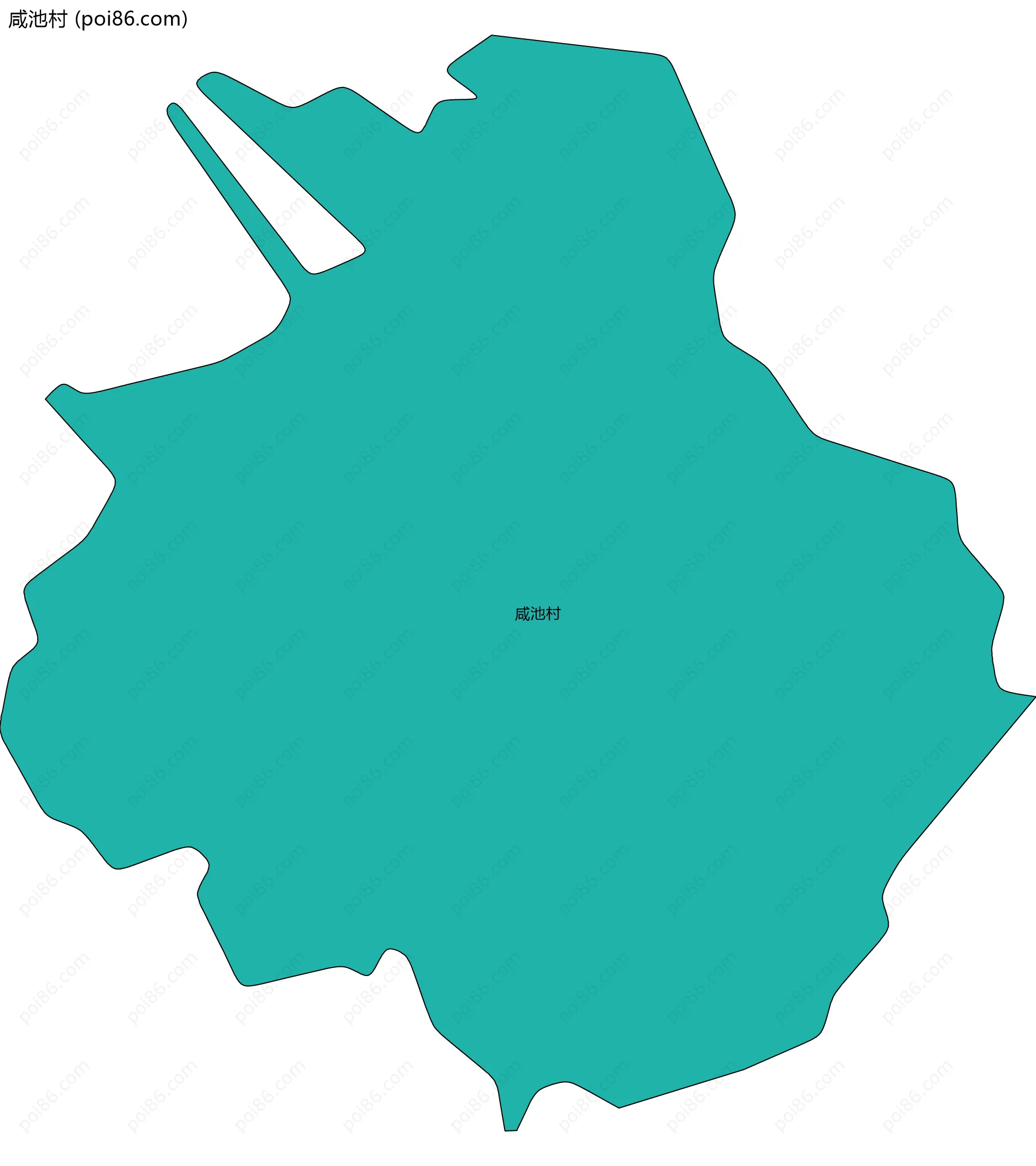 咸池村边界地图