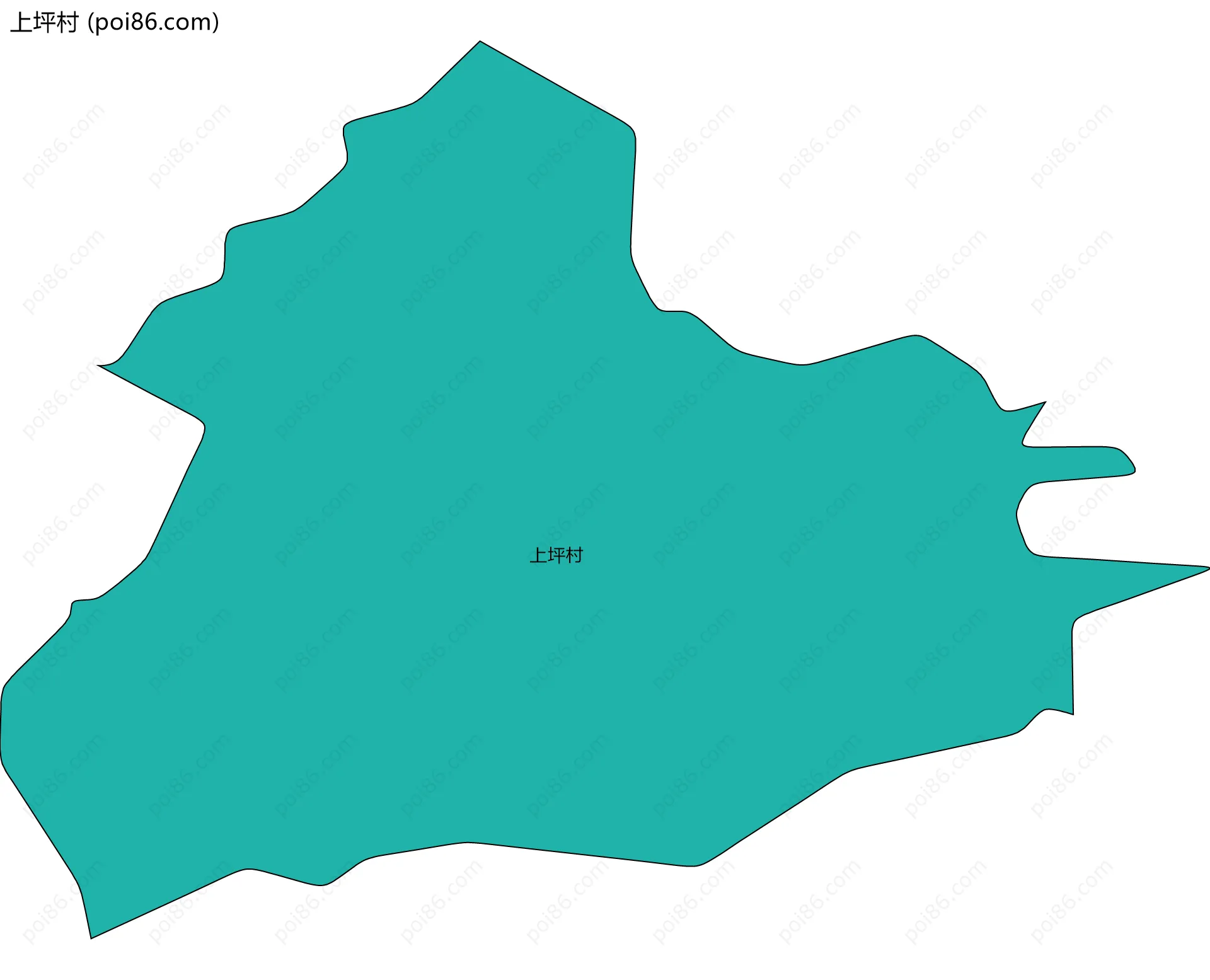上坪村边界地图