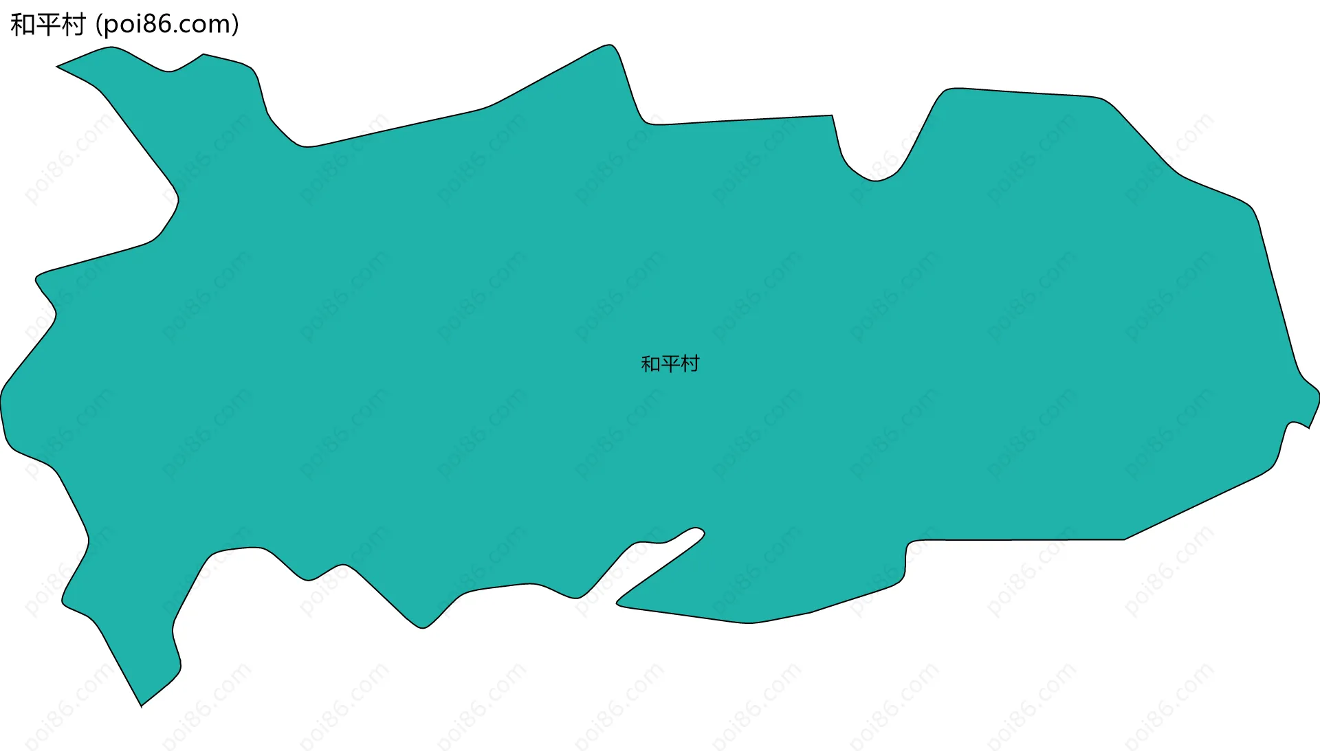 和平村边界地图