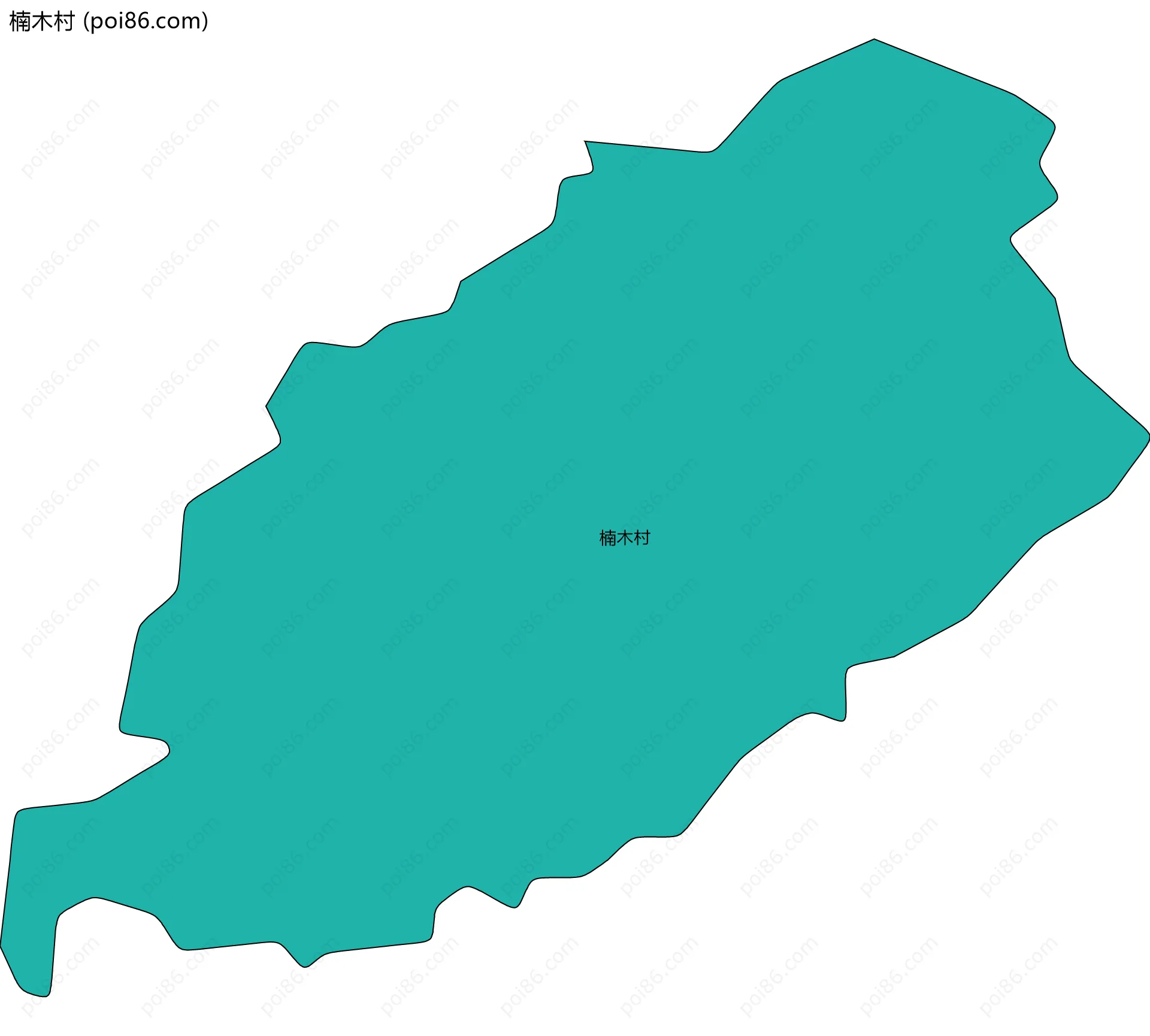楠木村边界地图