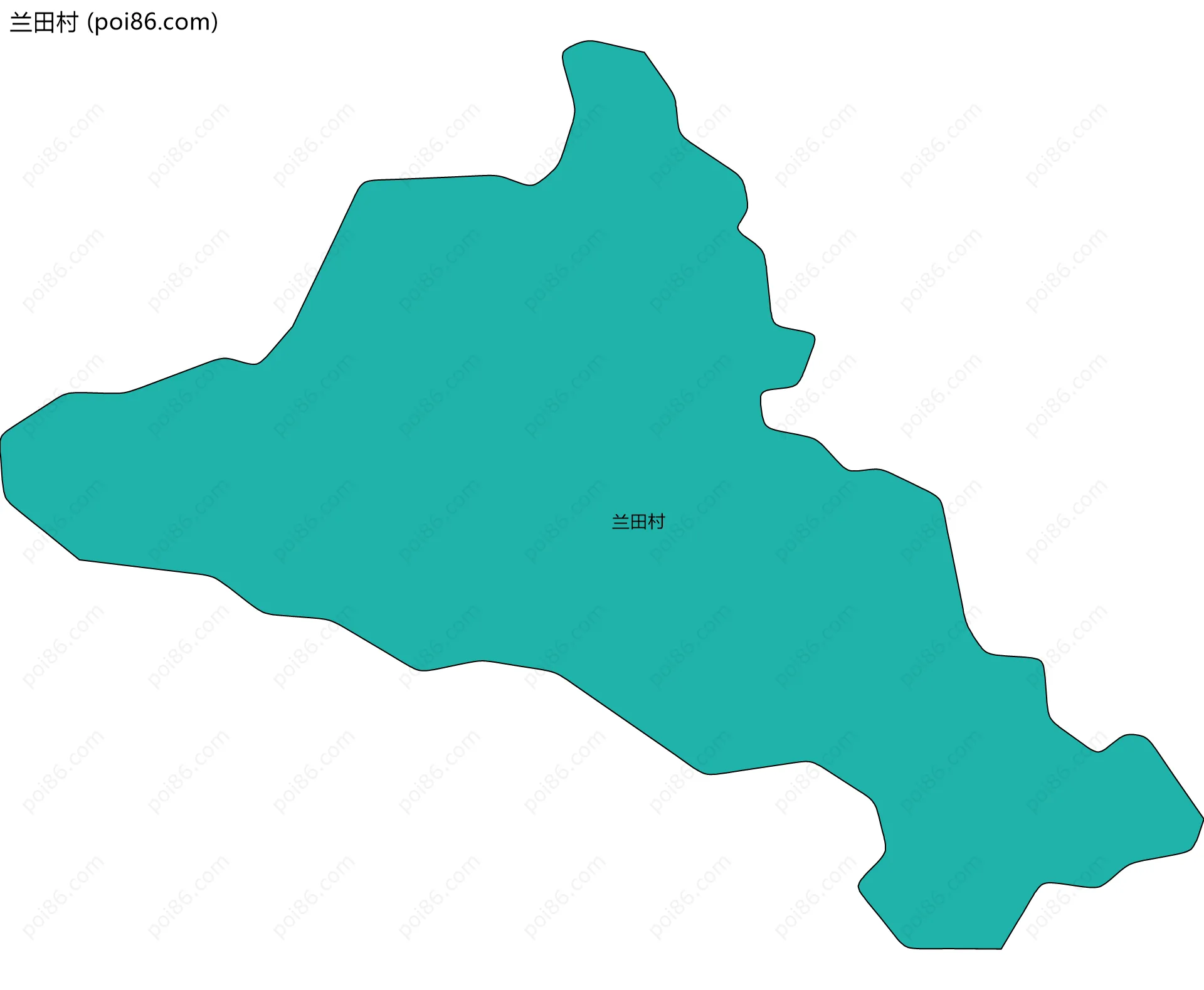 兰田村边界地图