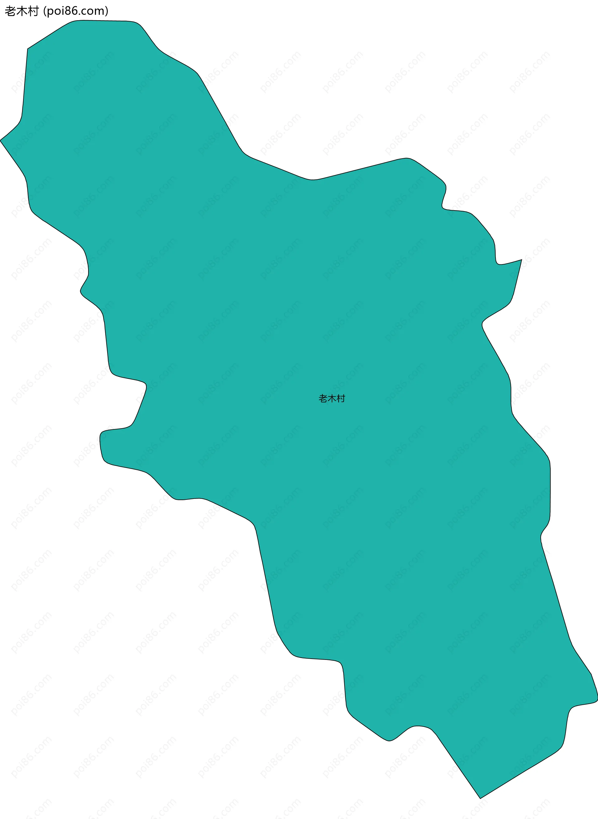 老木村边界地图