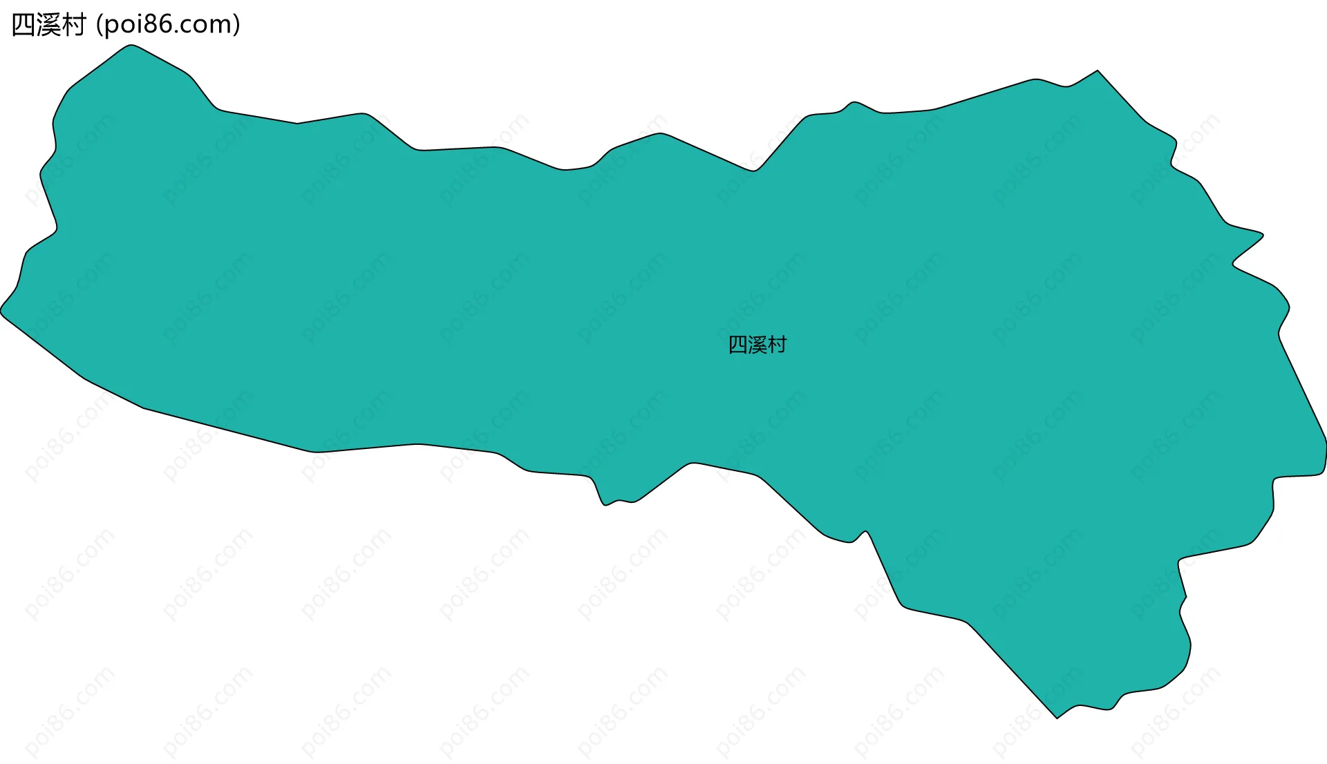 四溪村边界地图