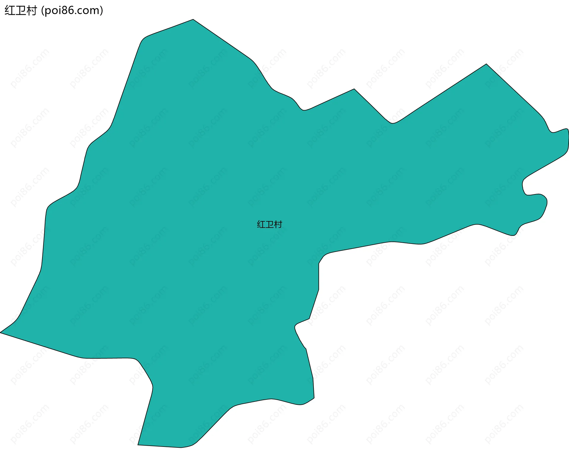 红卫村边界地图