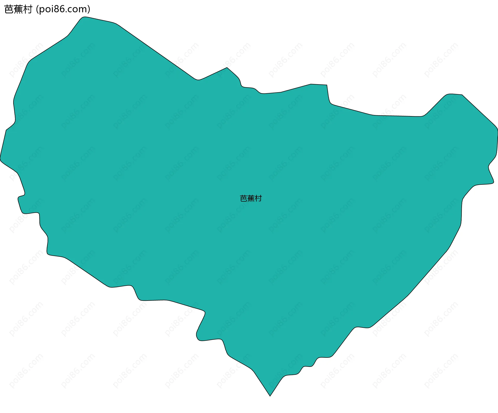 芭蕉村边界地图