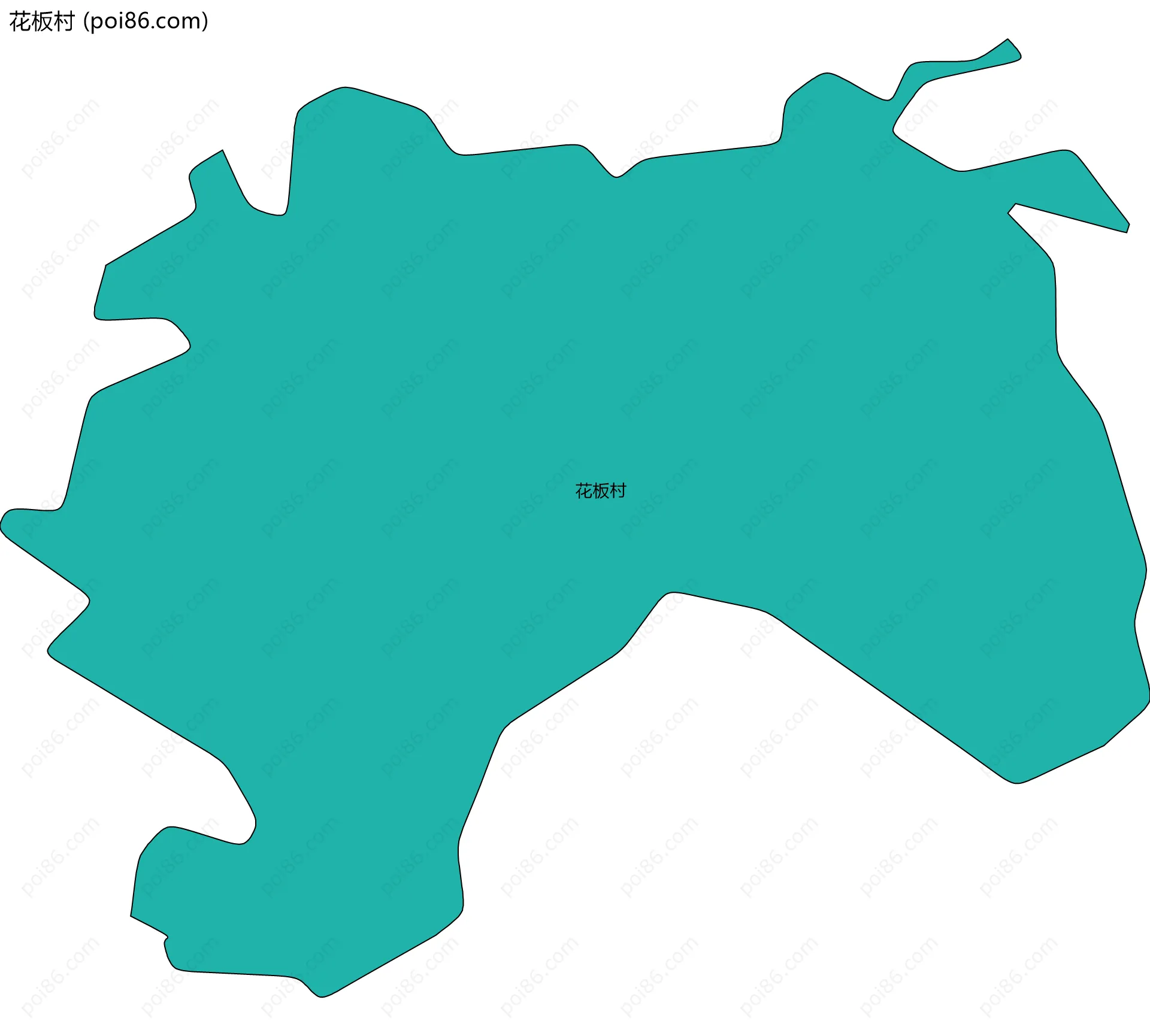 花板村边界地图