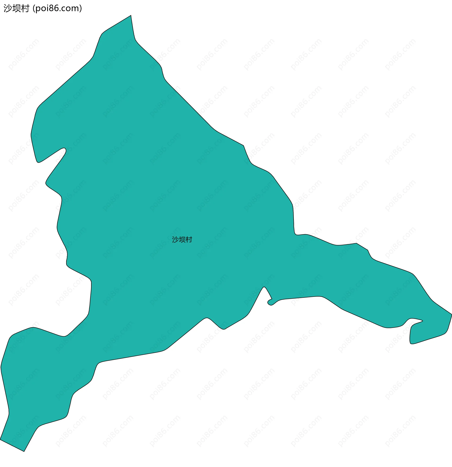 沙坝村边界地图