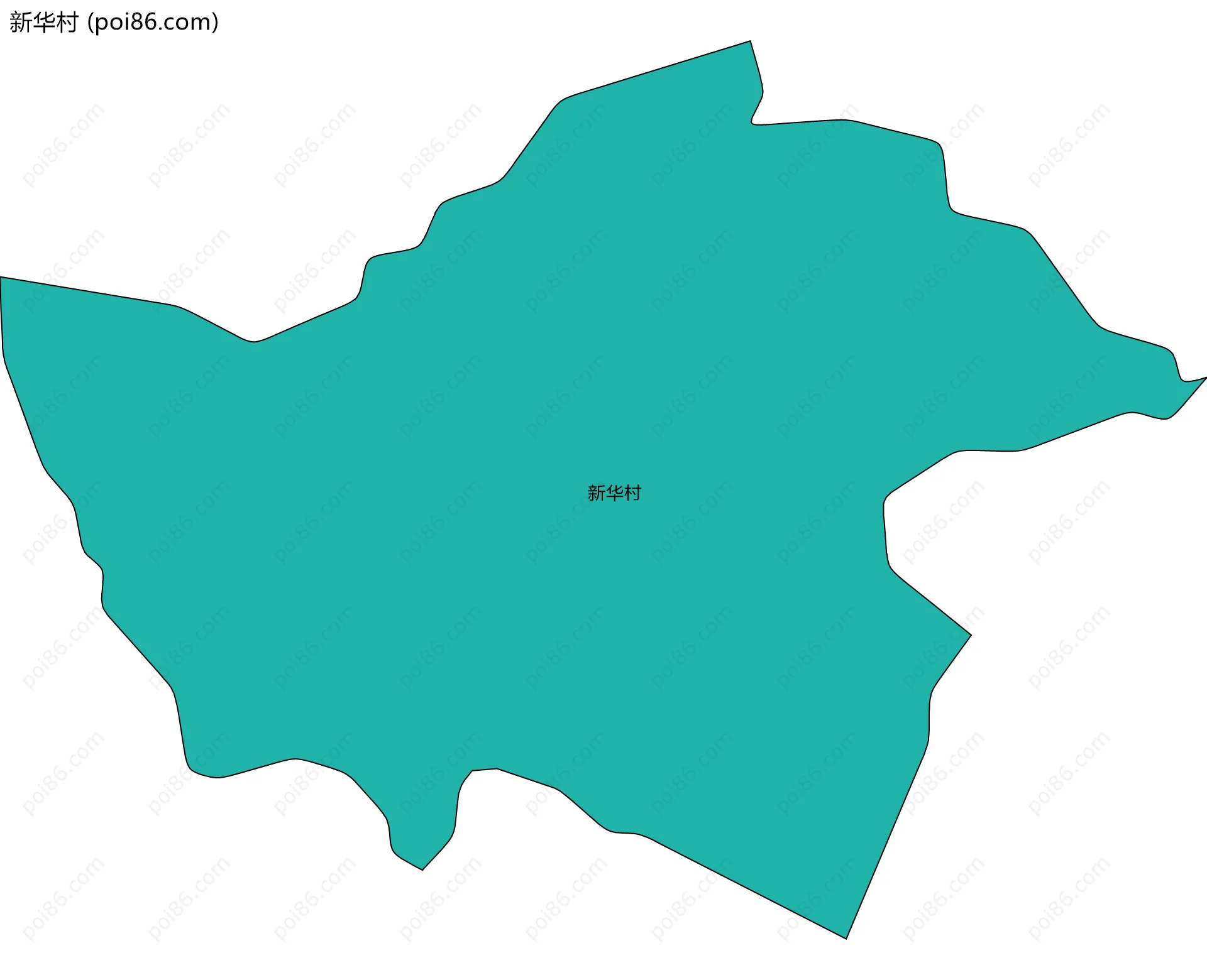 新华村边界地图