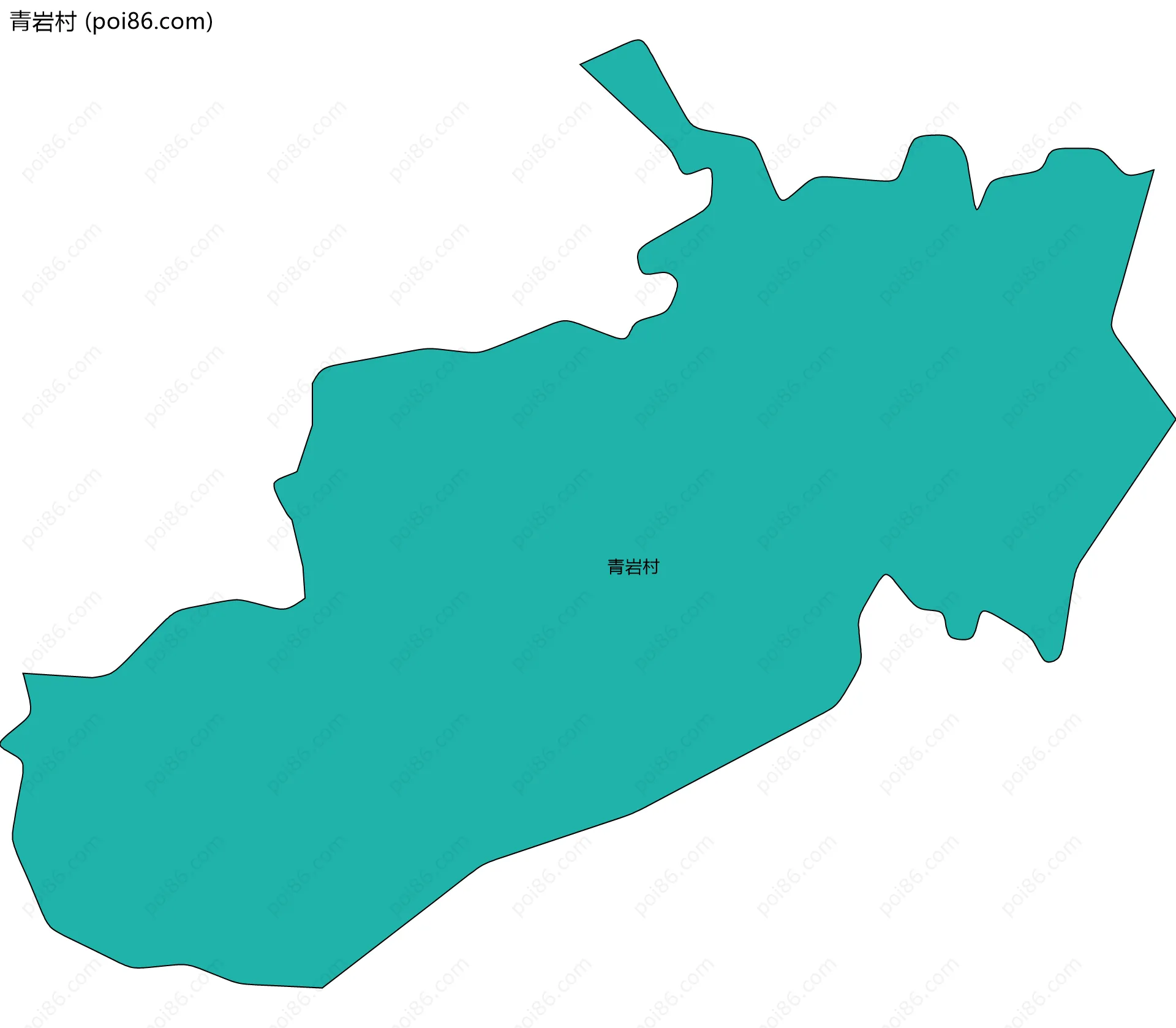 青岩村边界地图